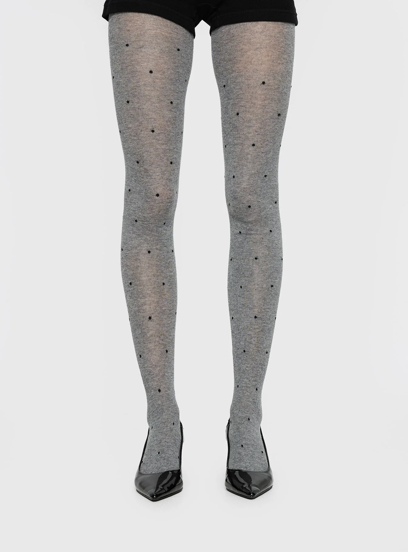 Coretta Tights Grey / Black Polka - Image 2