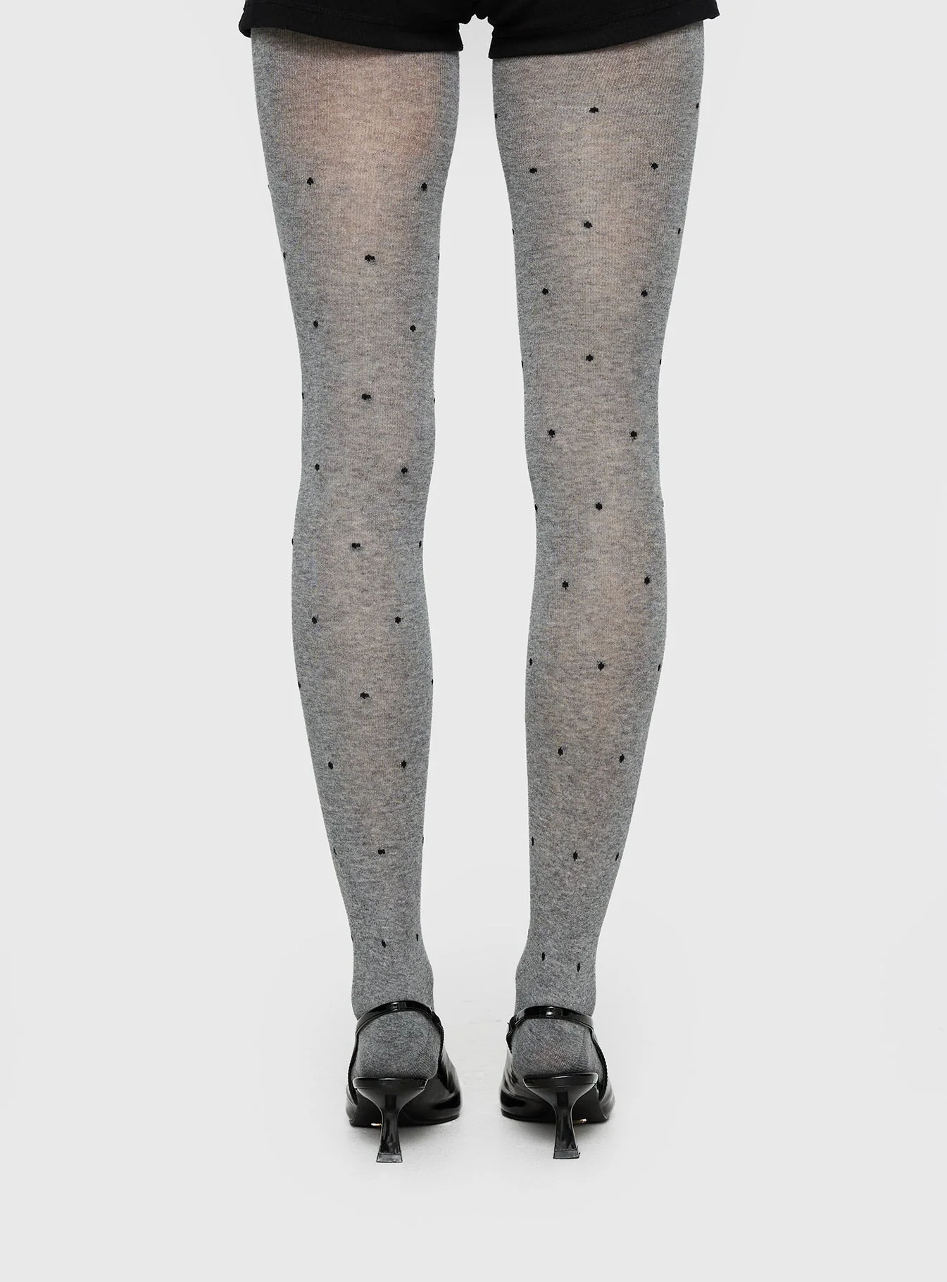 Coretta Tights Grey / Black Polka - Image 4