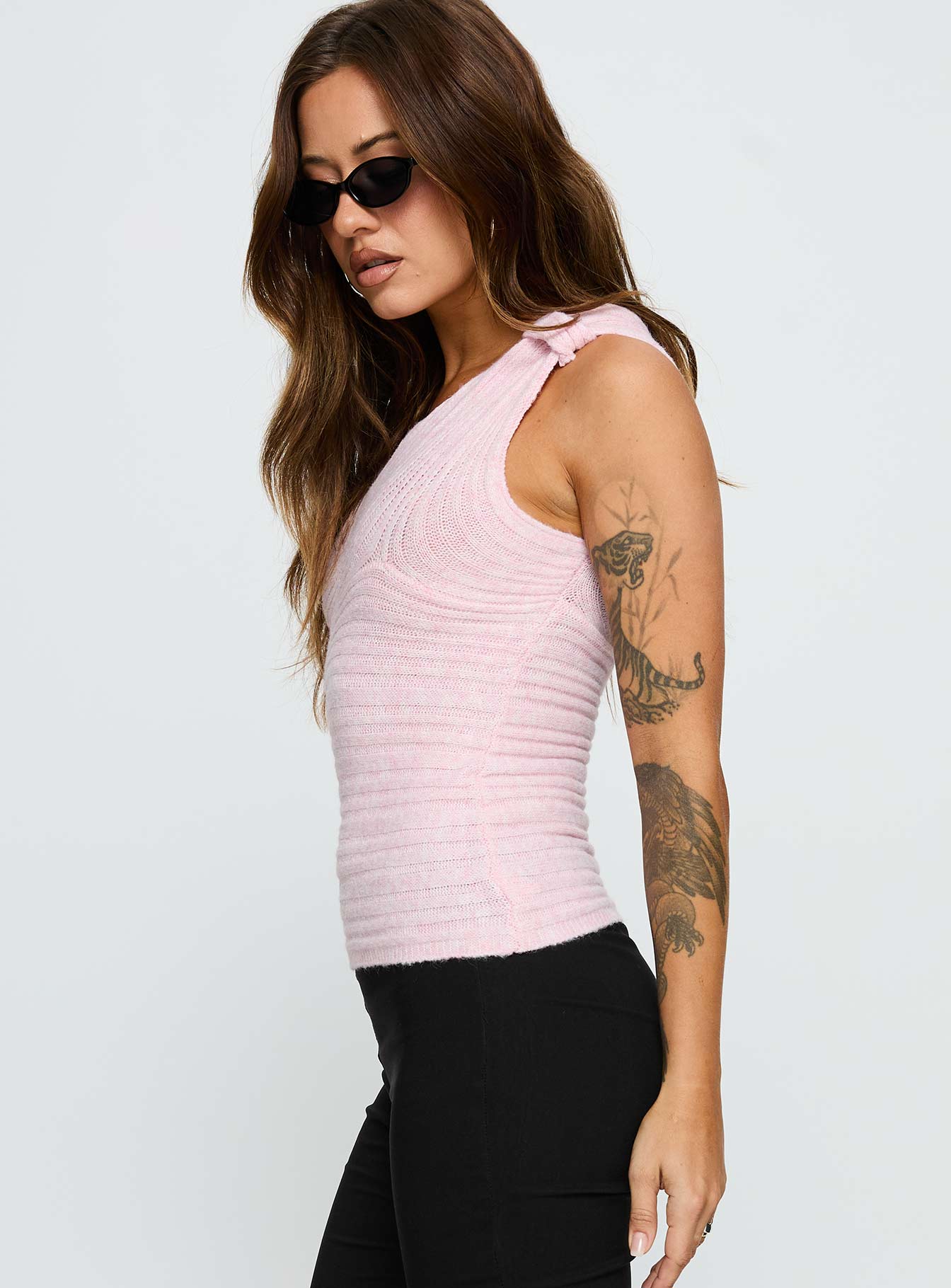 Cornella One Shoulder Top Pink - Image 4
