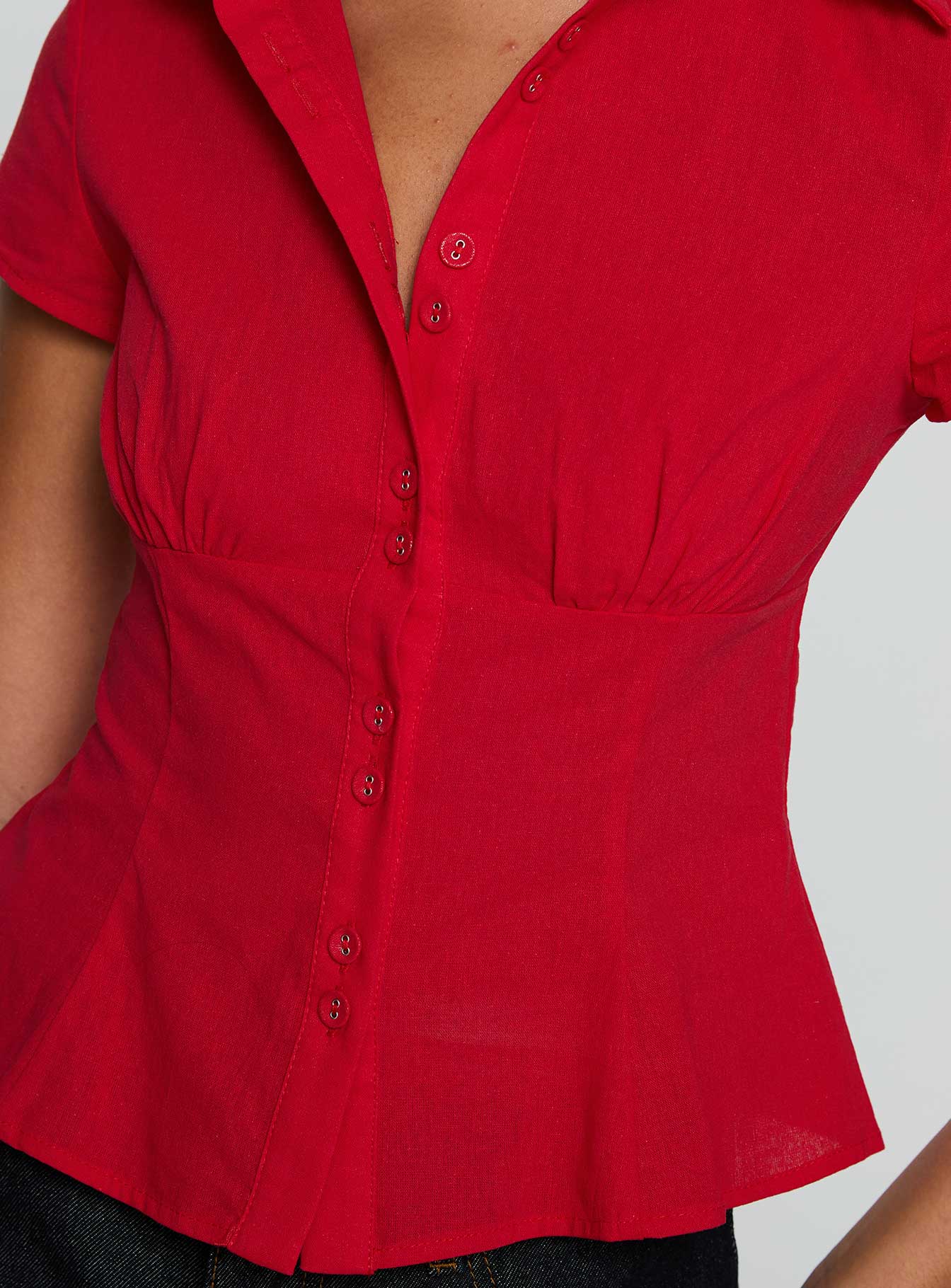 Cottesloe Blouse Top Red - Image 6
