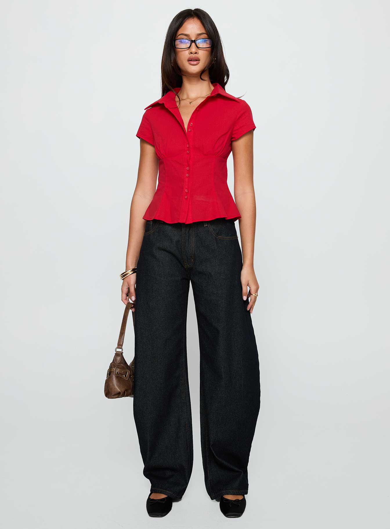 Cottesloe Blouse Top Red - Image 7
