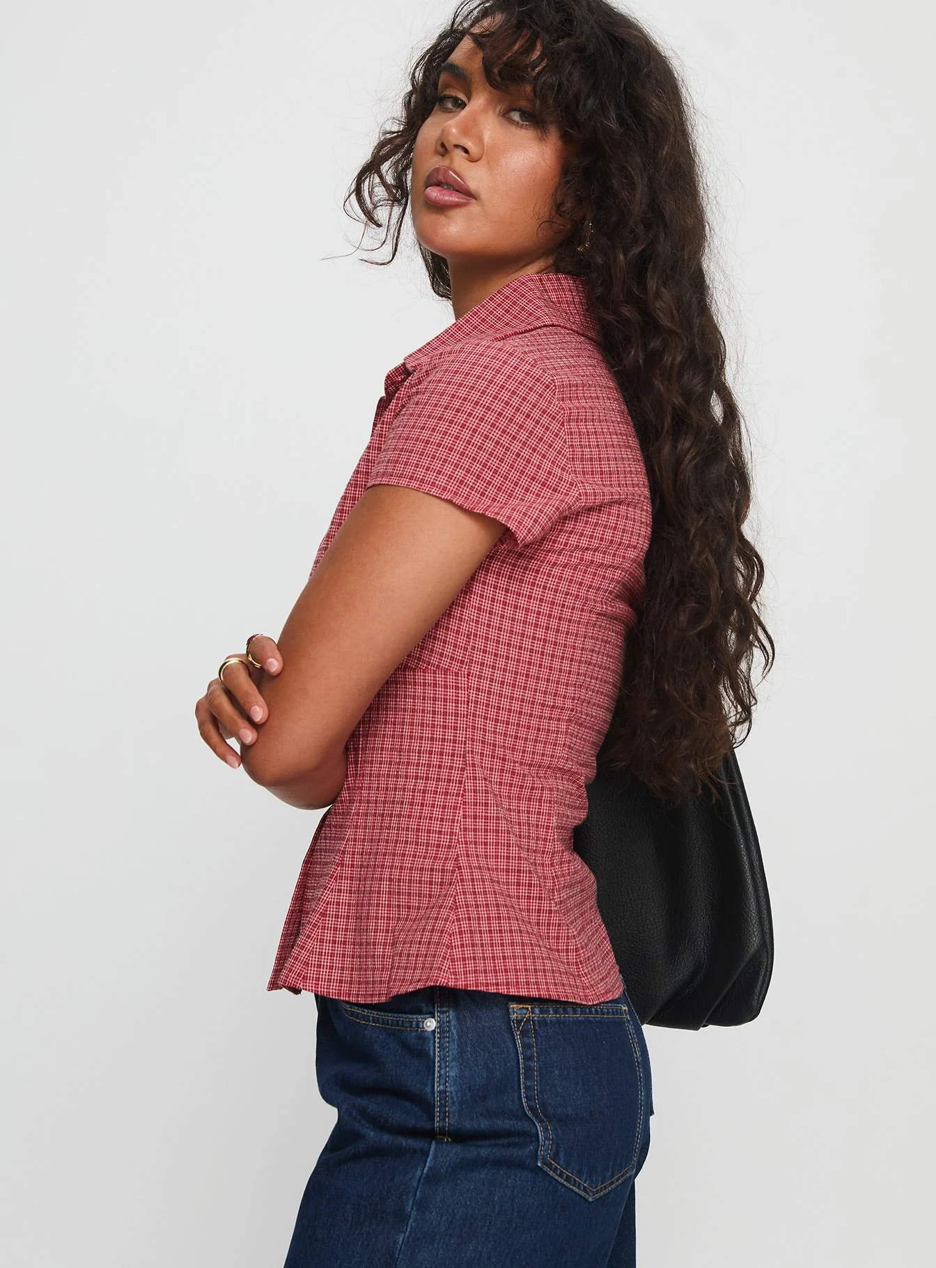 Cottesloe Blouse Top Red Check - Image 4