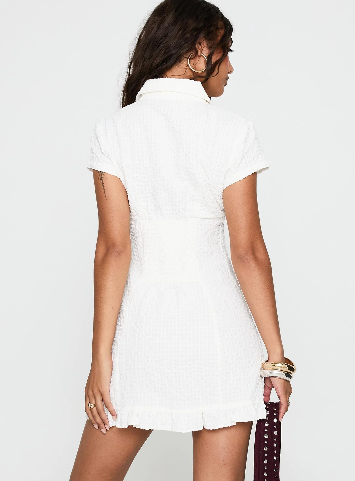 Covey Mini Dress White - Image 5