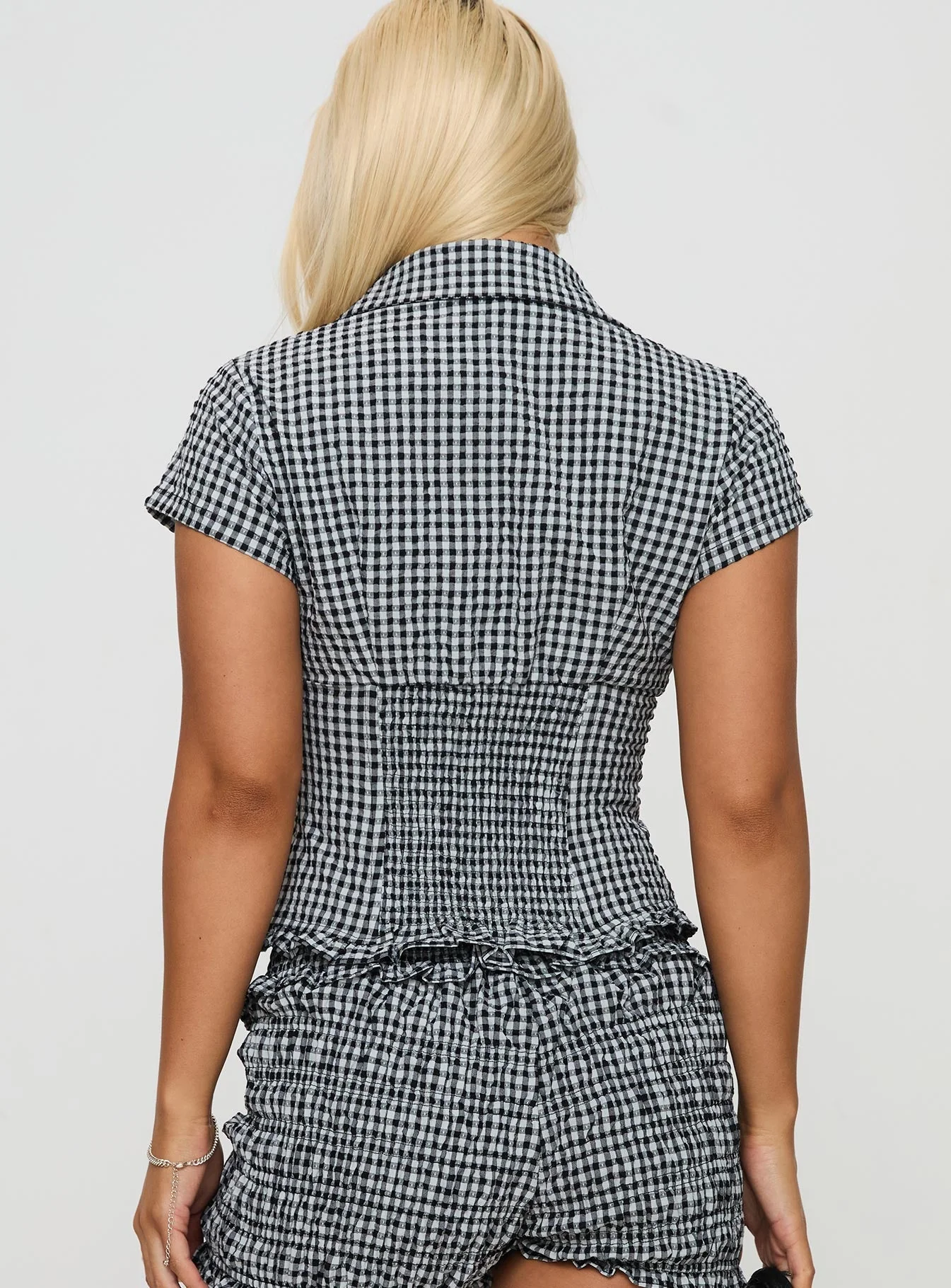 Covey Shirred Puff Sleeve Top Multi - Image 5