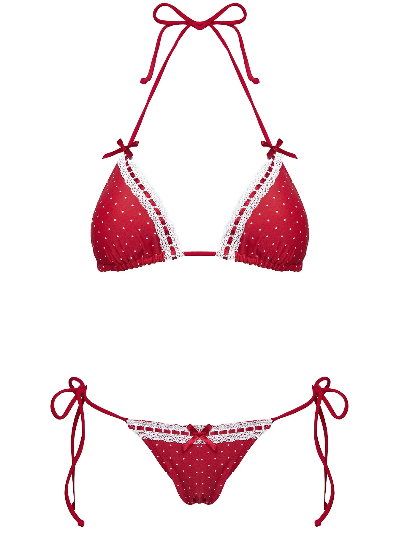 Crispy Bikini Bottoms Red Polka - Image 5