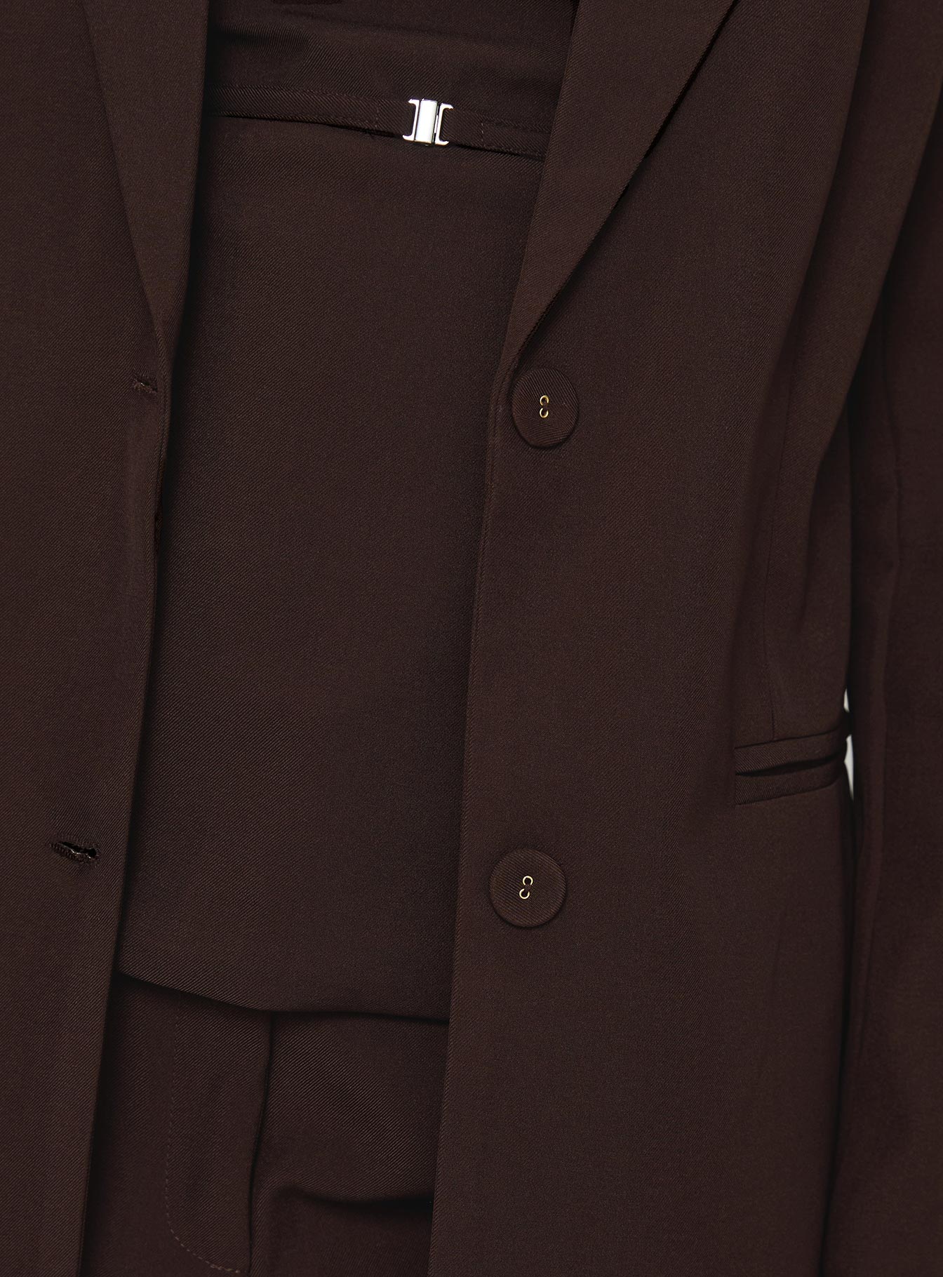 Crowd Pleaser Oversized Blazer Chocolate - Image 6