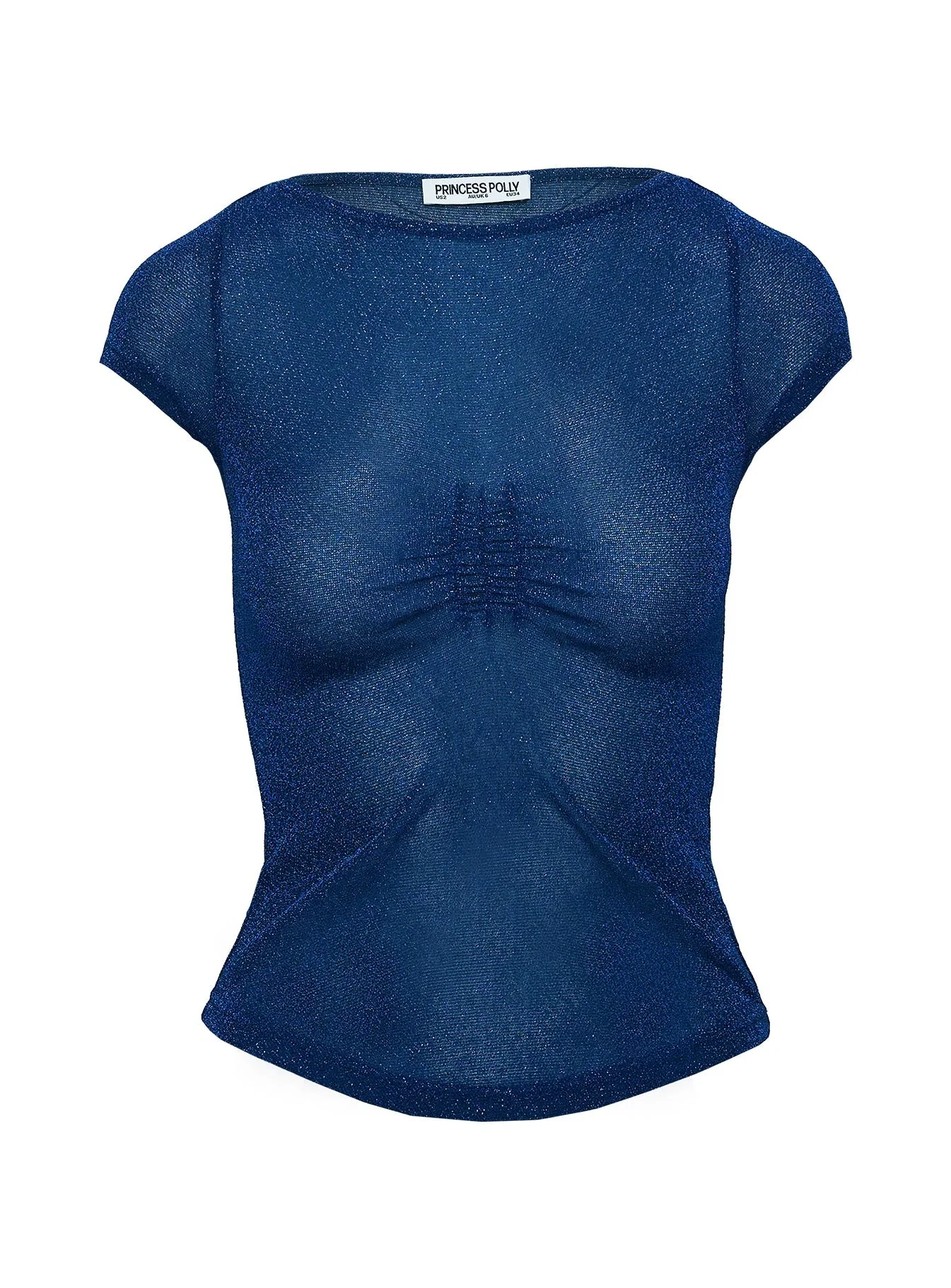 Crystal Clear Mesh Top Navy - Image 5
