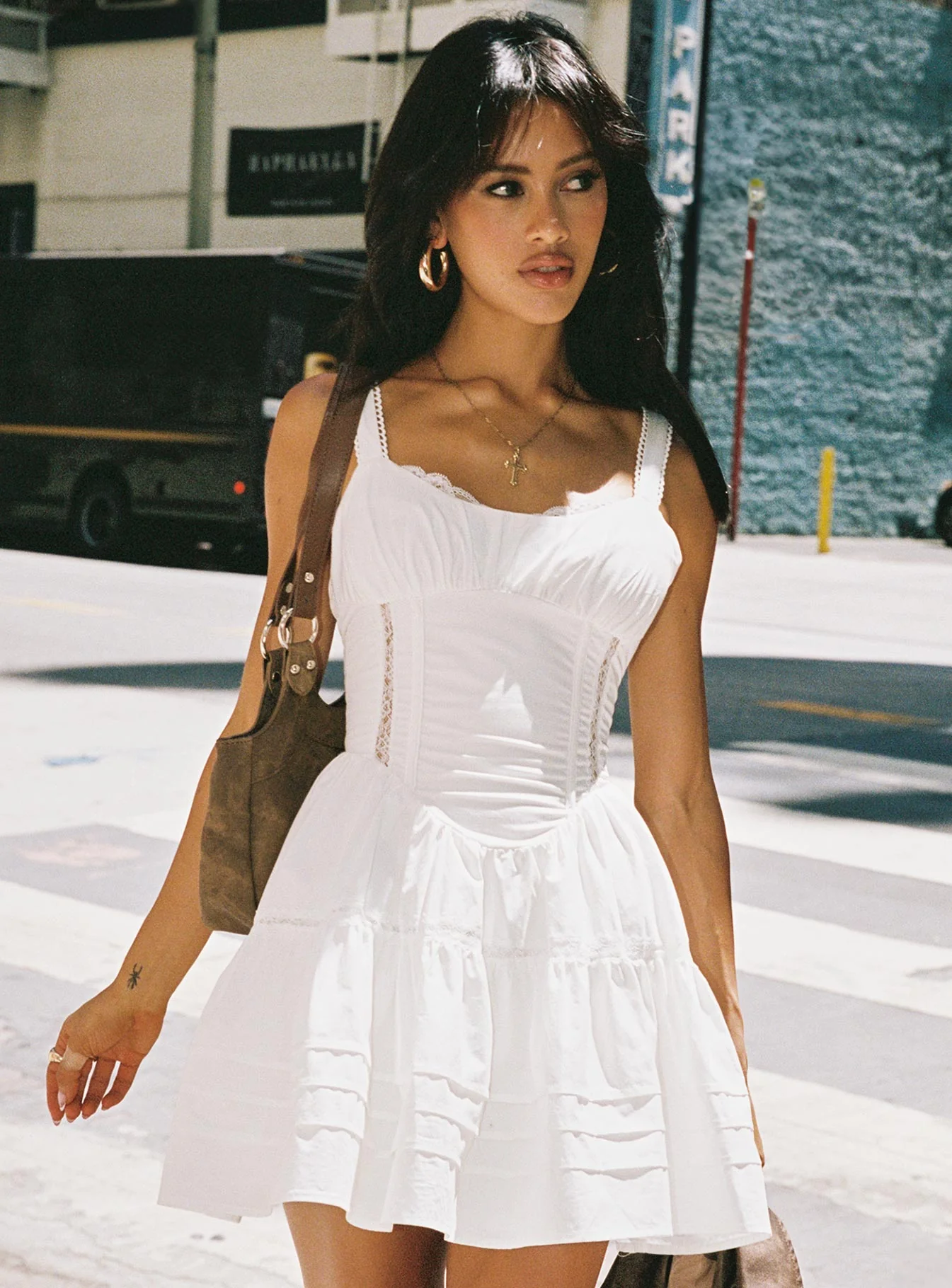 Cuppa Mini Dress White - Image 10