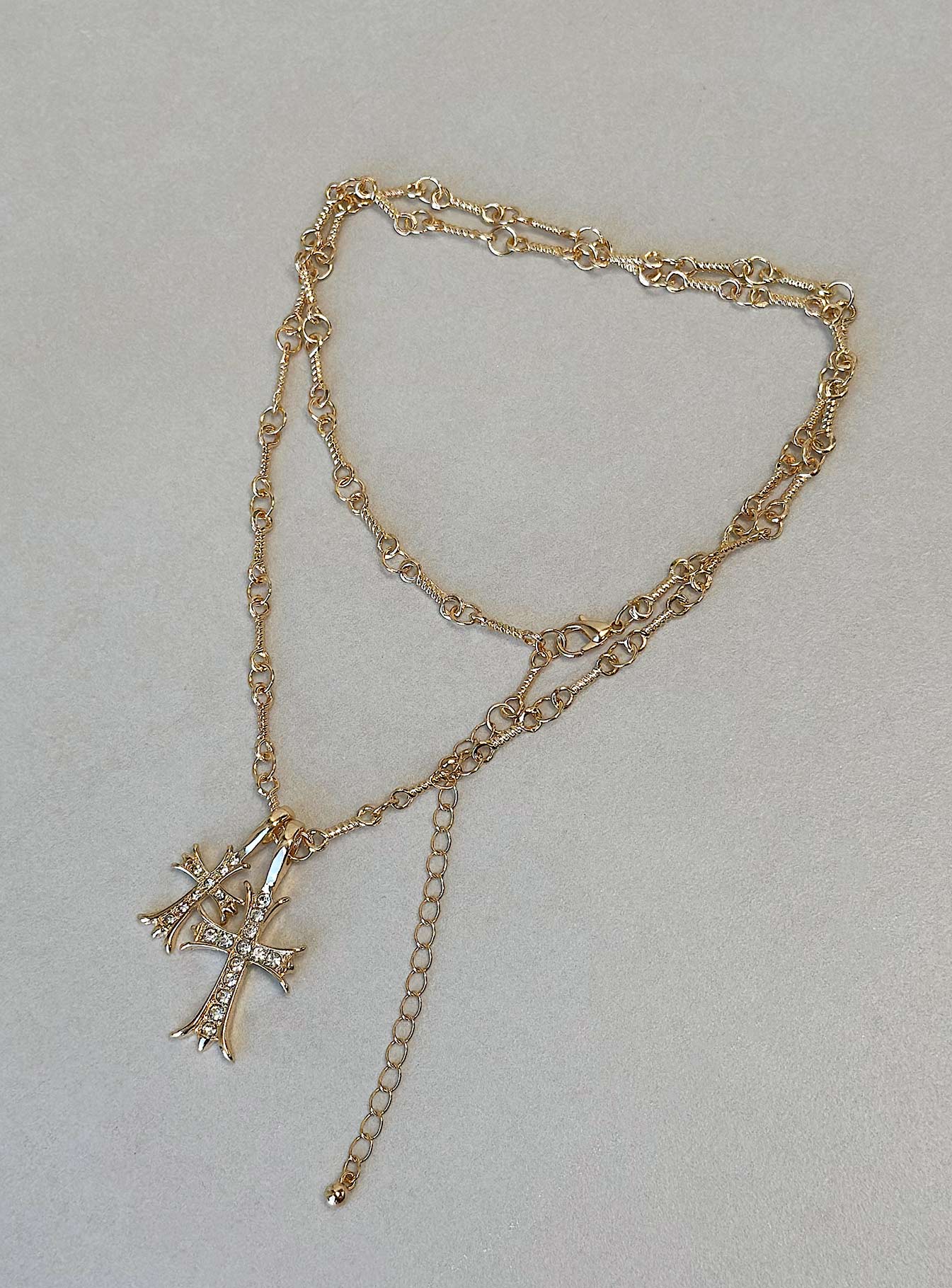 Curtis Cross Necklace Gold - Image 2