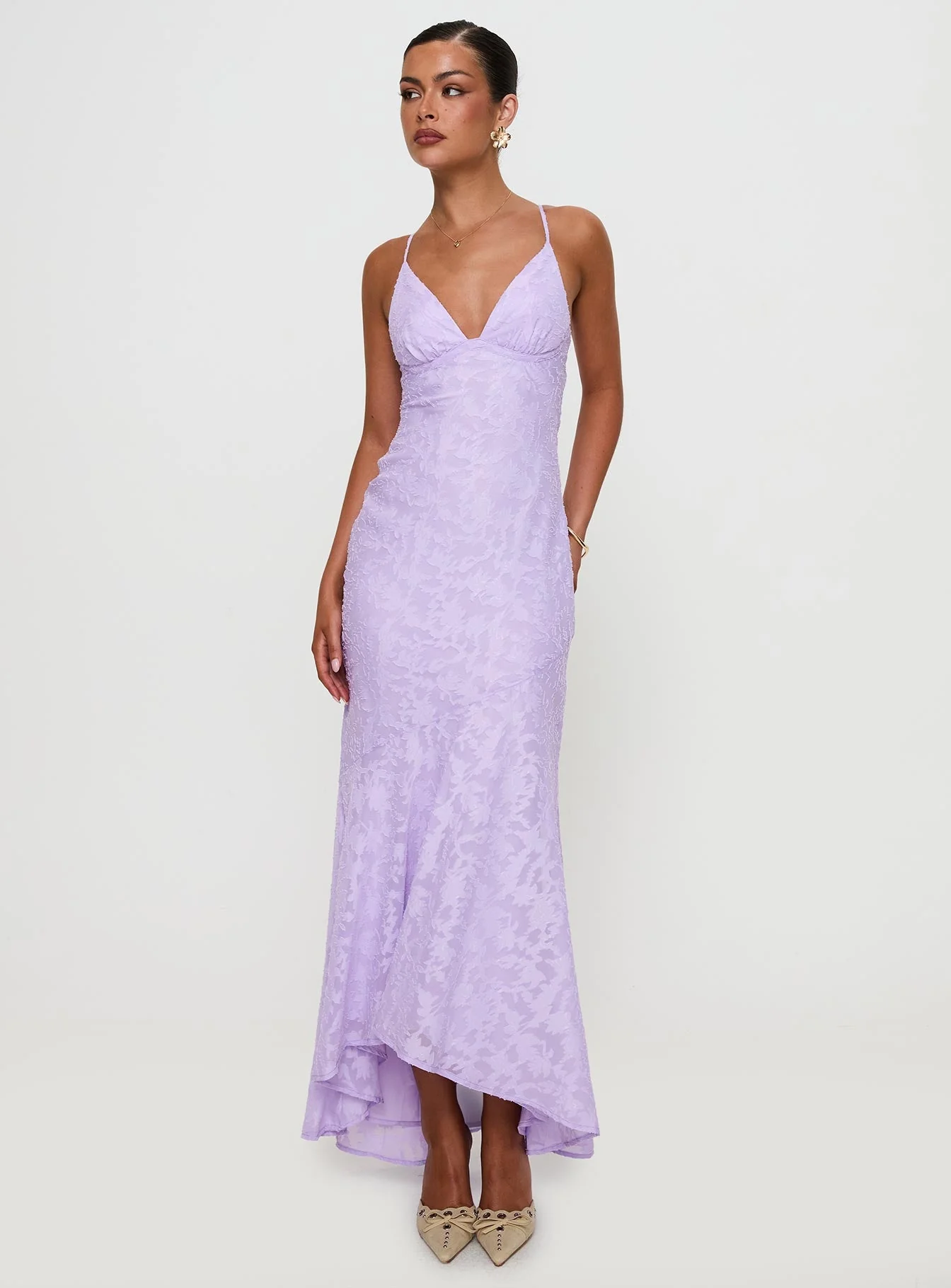 Cyrene Maxi Dress Lilac - Image 3