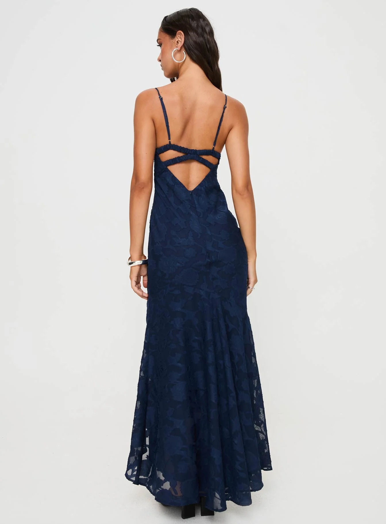 Cyrene Maxi Dress Navy - Image 5