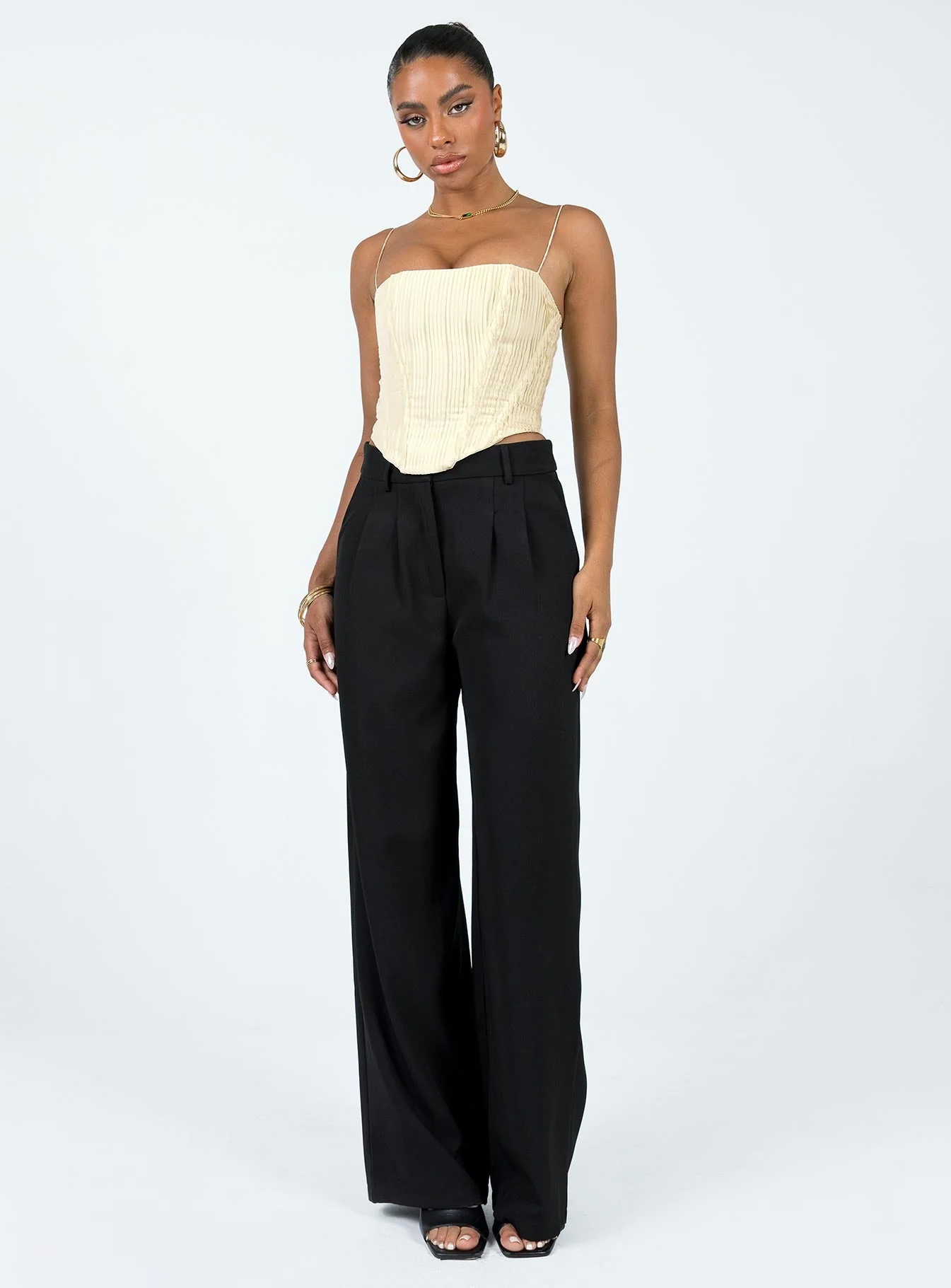 Daintree Plisse Corset Beige - Image 5