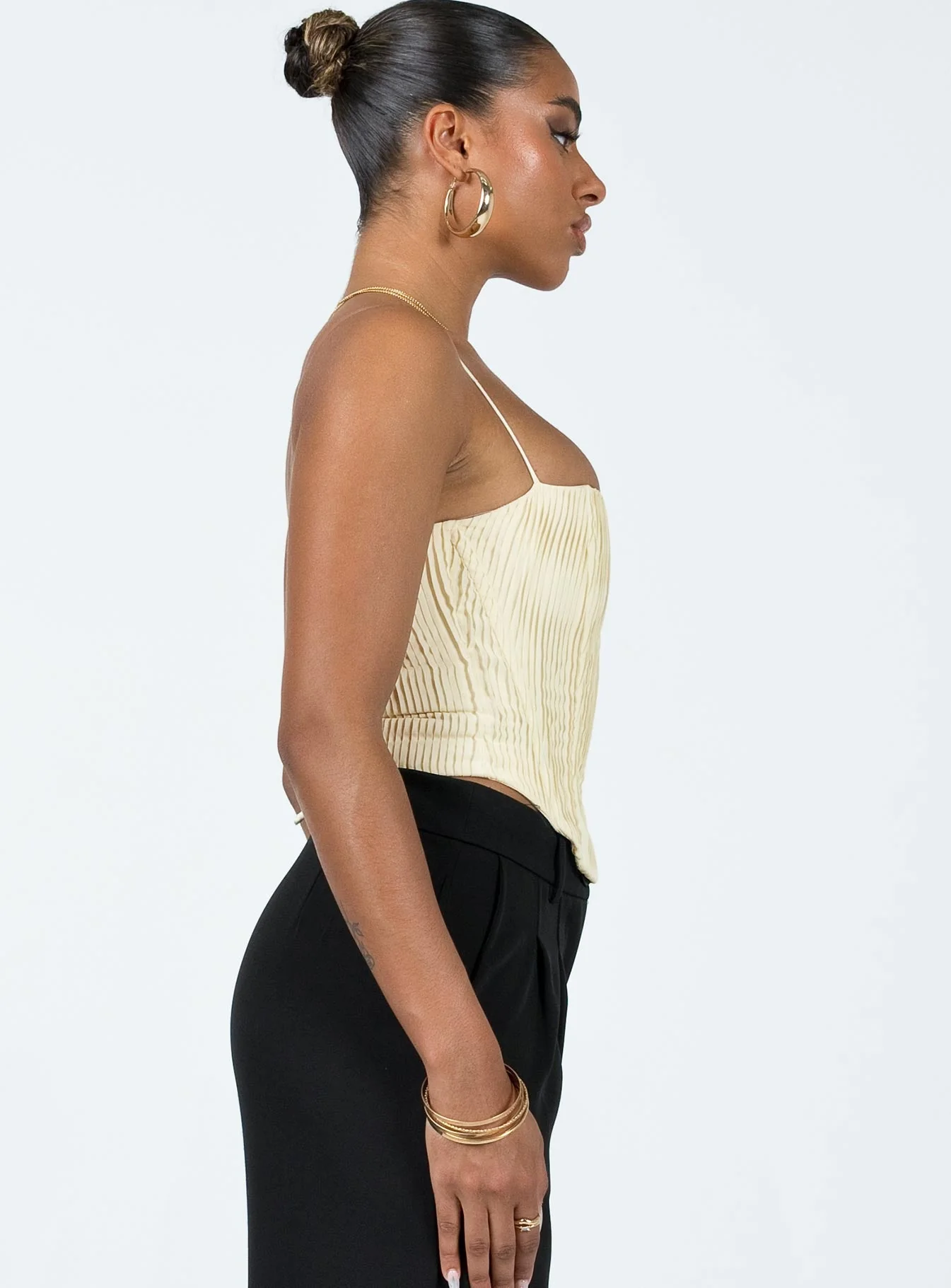 Daintree Plisse Corset Beige - Image 6