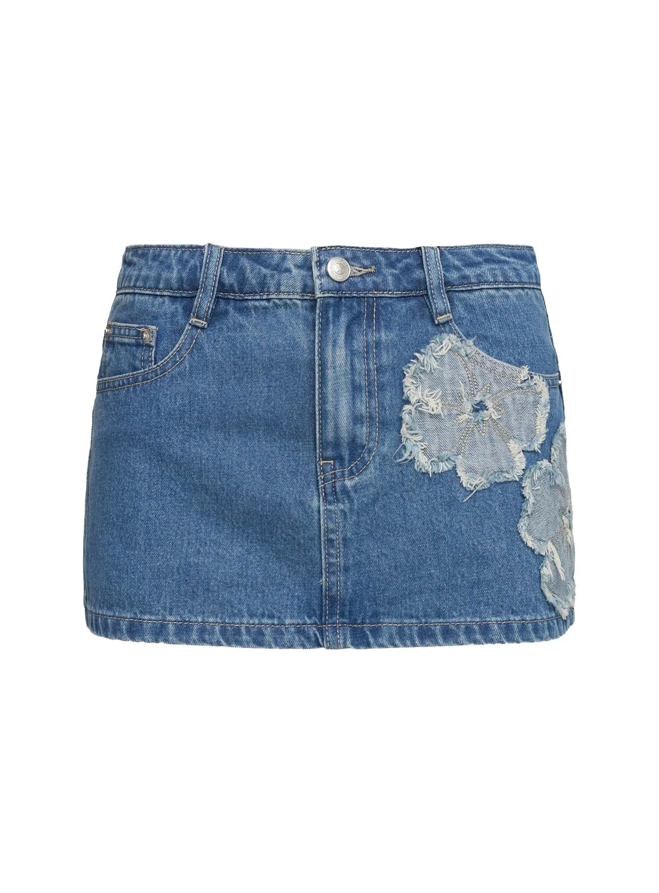 Daisee Denim Skort Mid Blue - Image 6