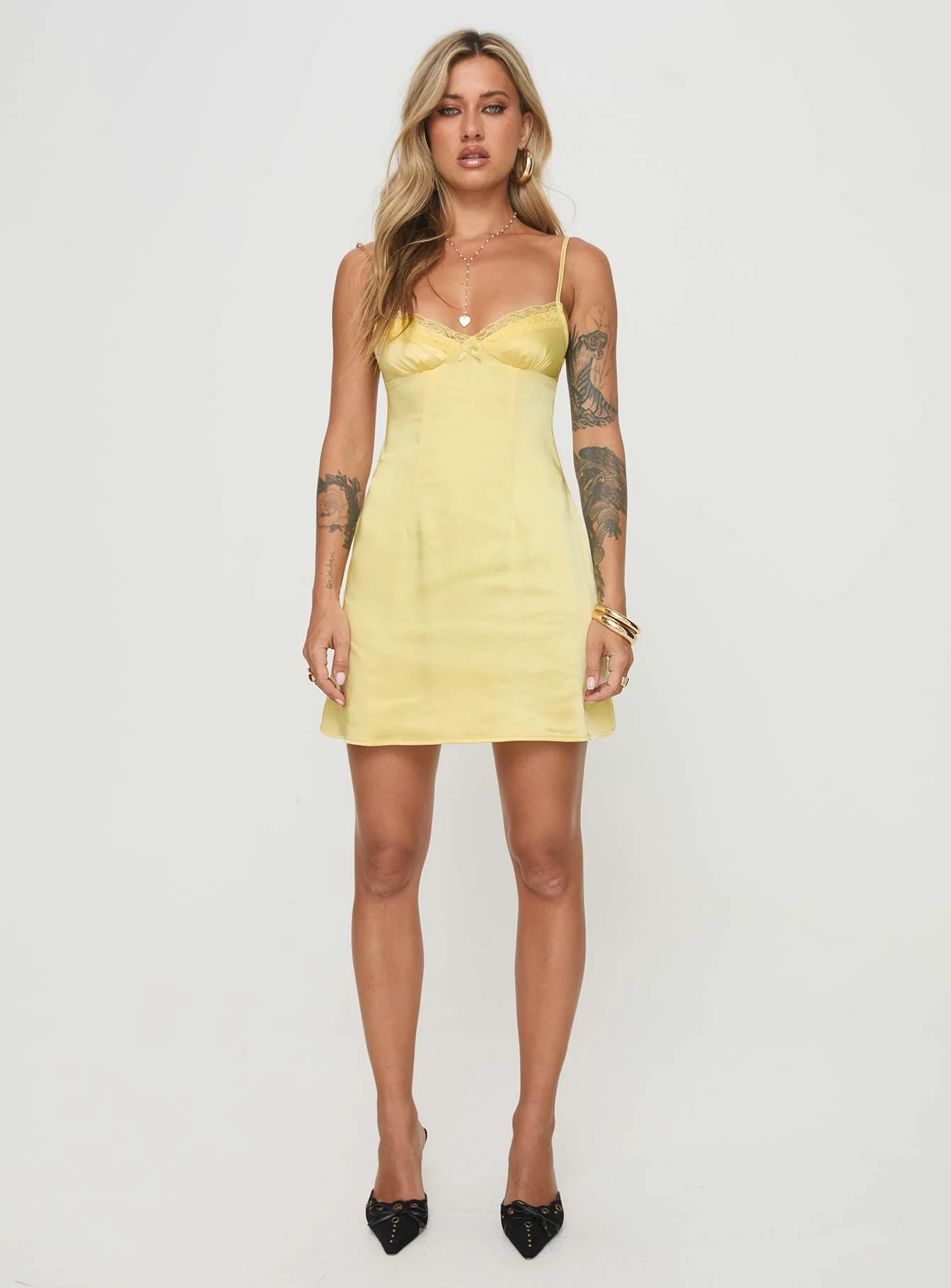 Dale Mini Dress Lemon - Image 6