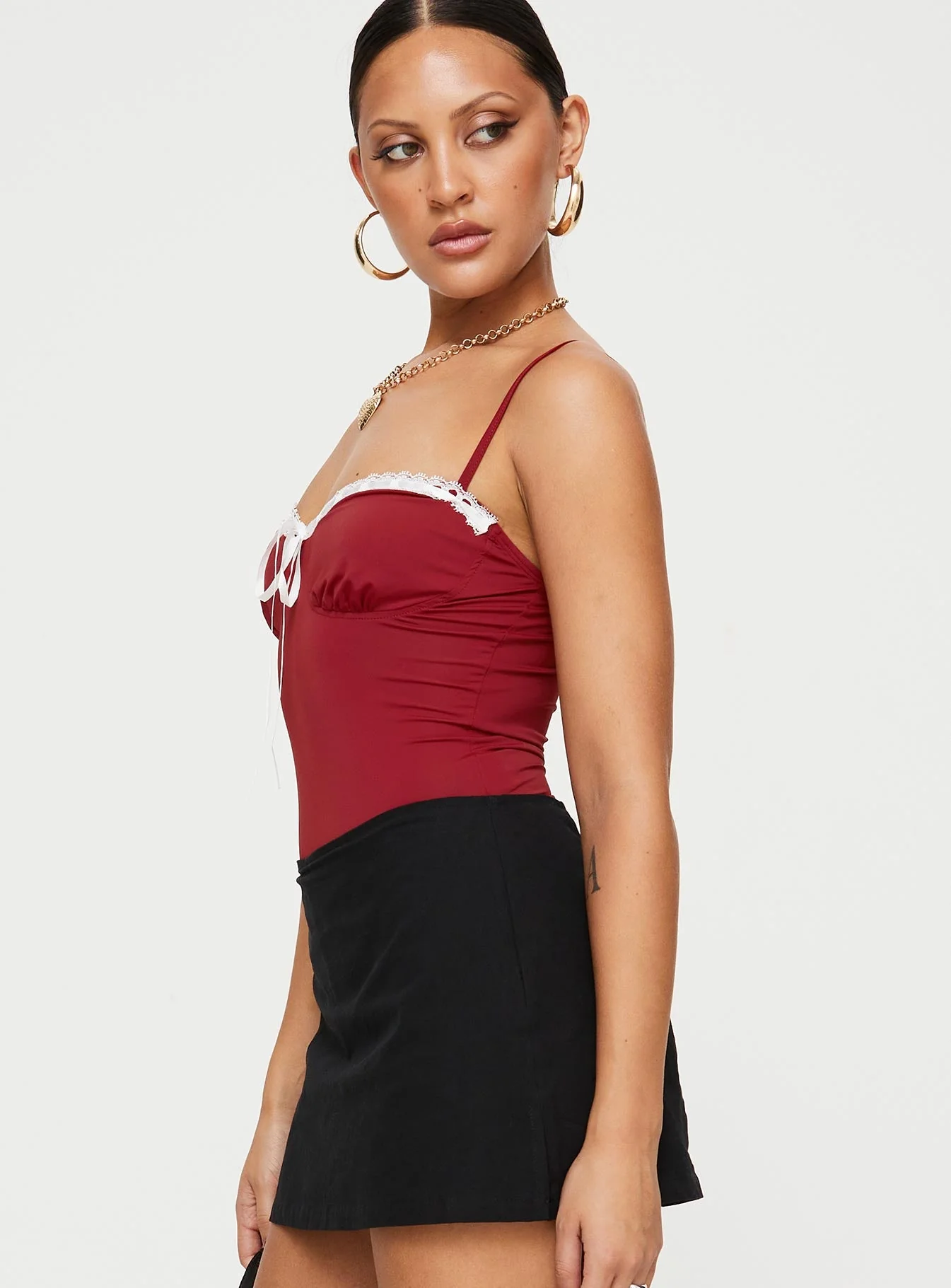 Damsel Bodysuit Burgundy - Image 4
