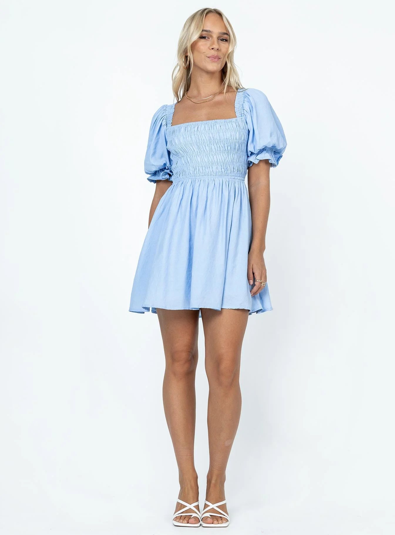 Dani Mini Dress Blue - Image 2