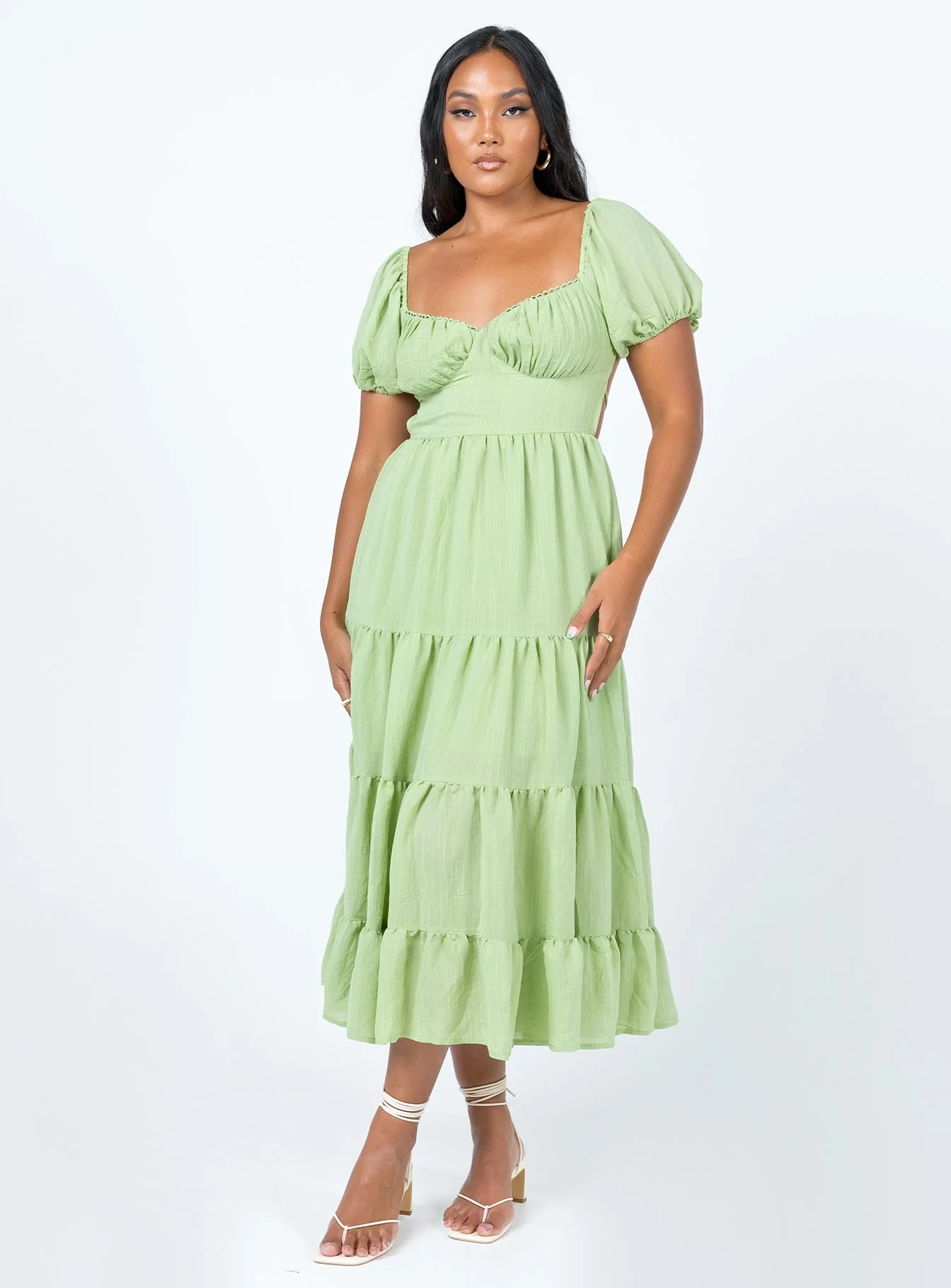 Danny Midi Dress Green - Image 3