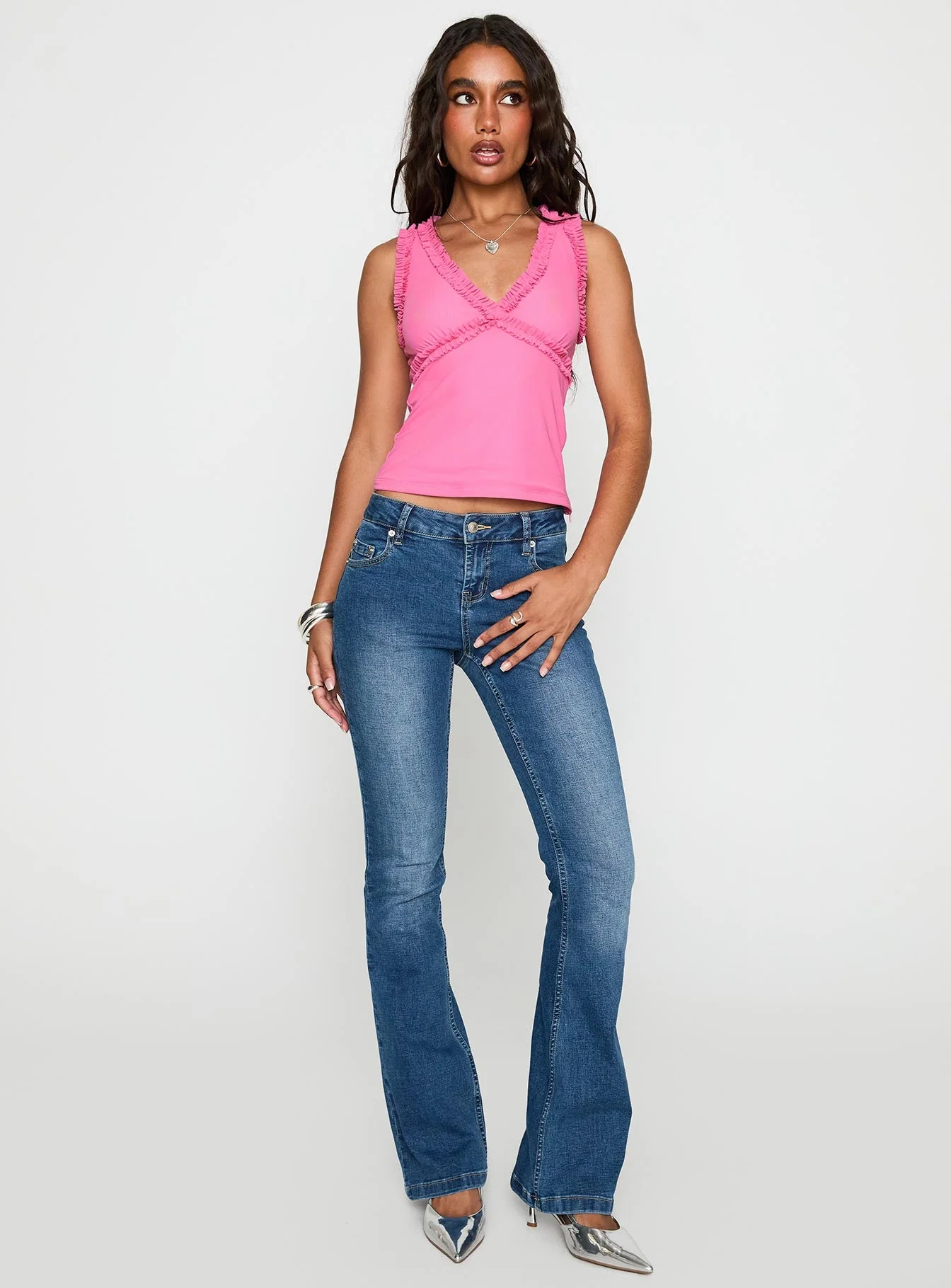 Danyia Frill Top Pink - Image 2