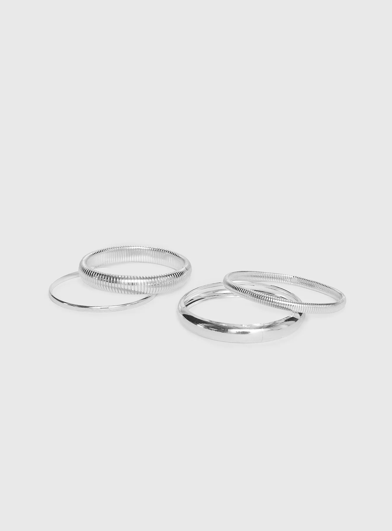 Dapperton Bangle Set Silver - Image 2