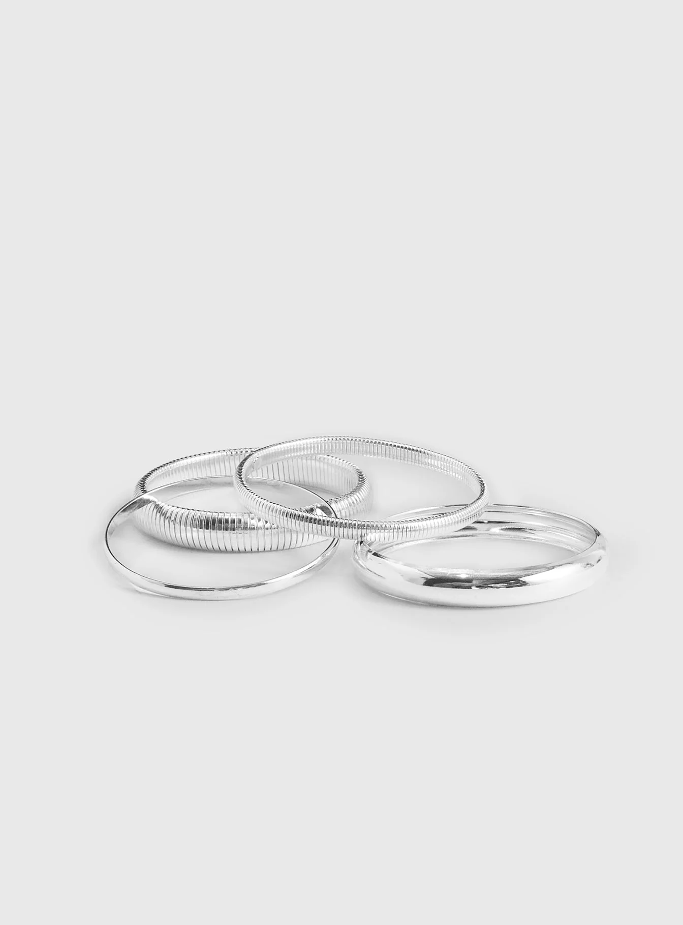 Dapperton Bangle Set Silver - Image 4
