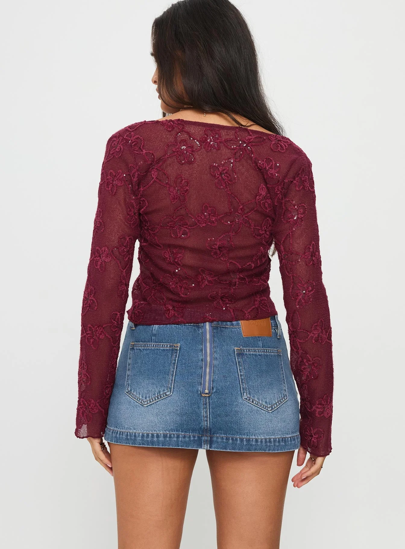 Darbi Denim Mini Skort Mid Blue - Image 5