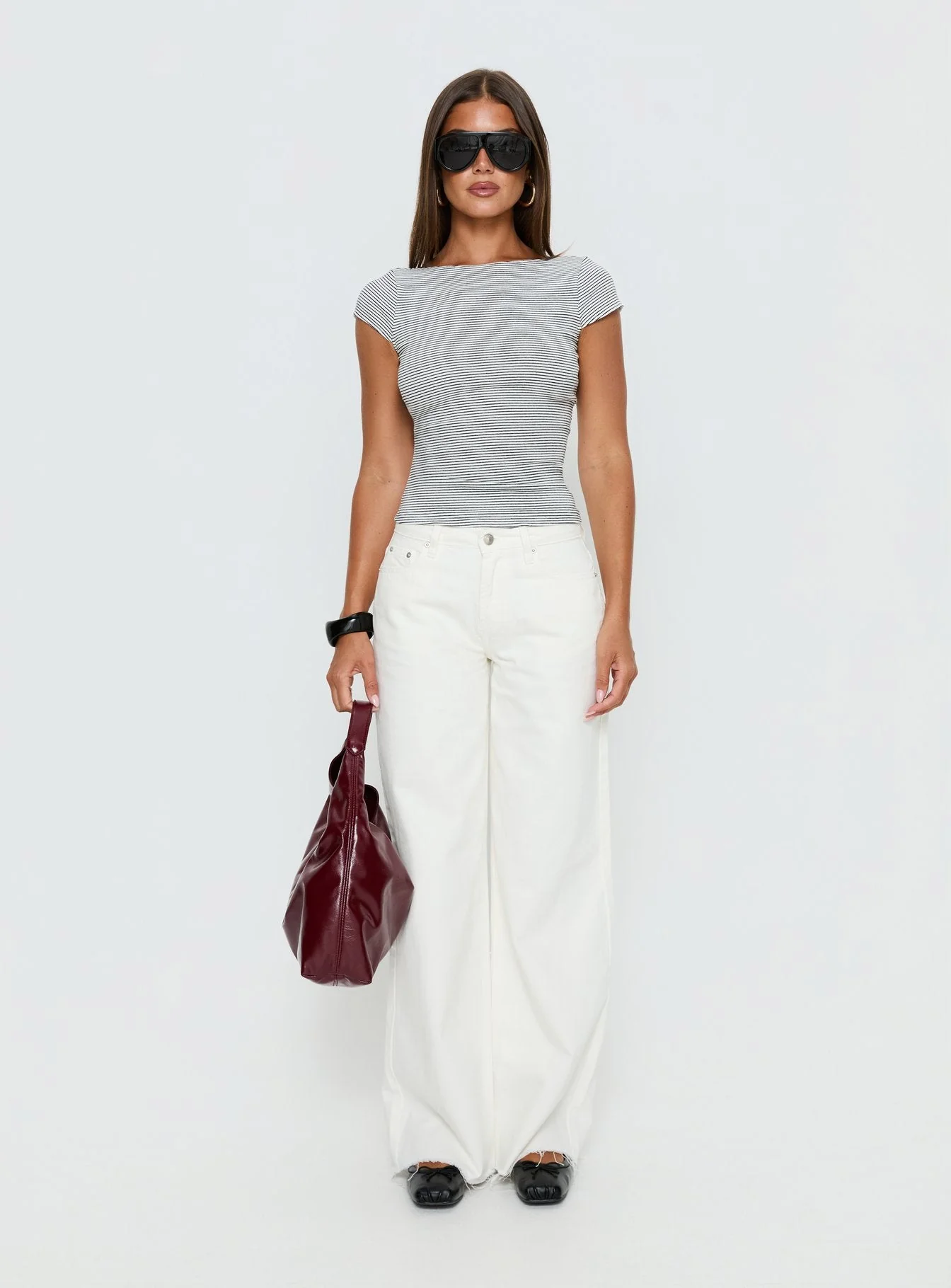 Darla Low Rise Straight Leg Jean White - Image 7