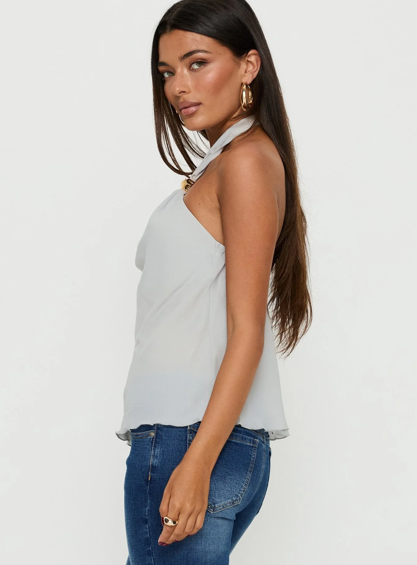 Darlinn Hardware Detail Top Grey - Image 3