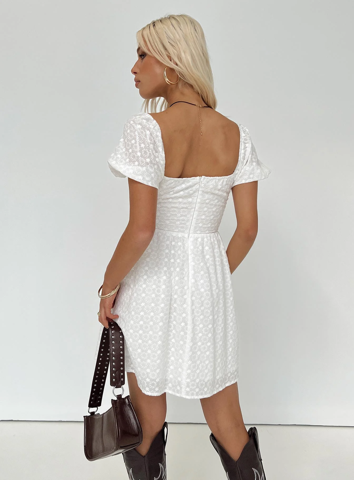 Darso Mini Dress White - Image 6