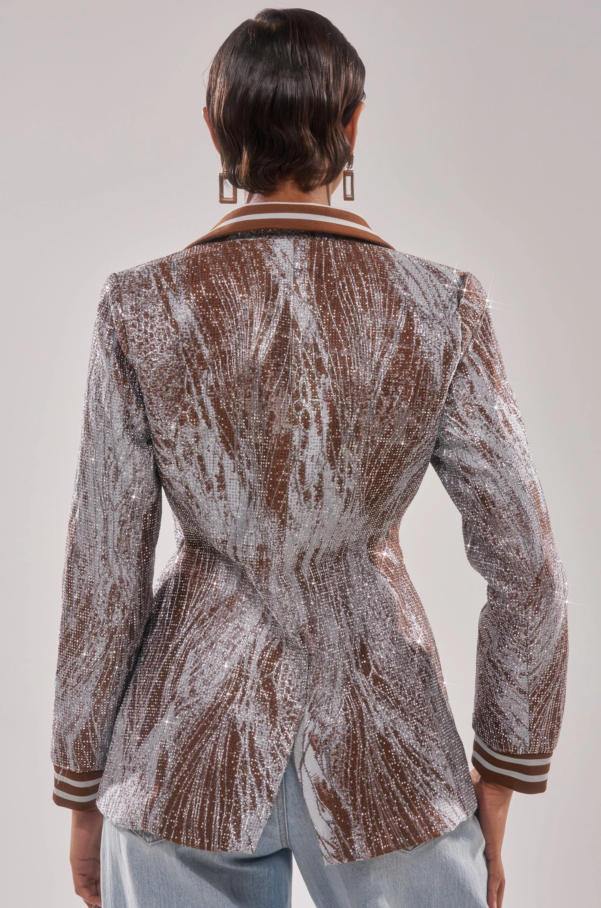 DASH EMBELLISHED BROCADE BLAZER - Image 4