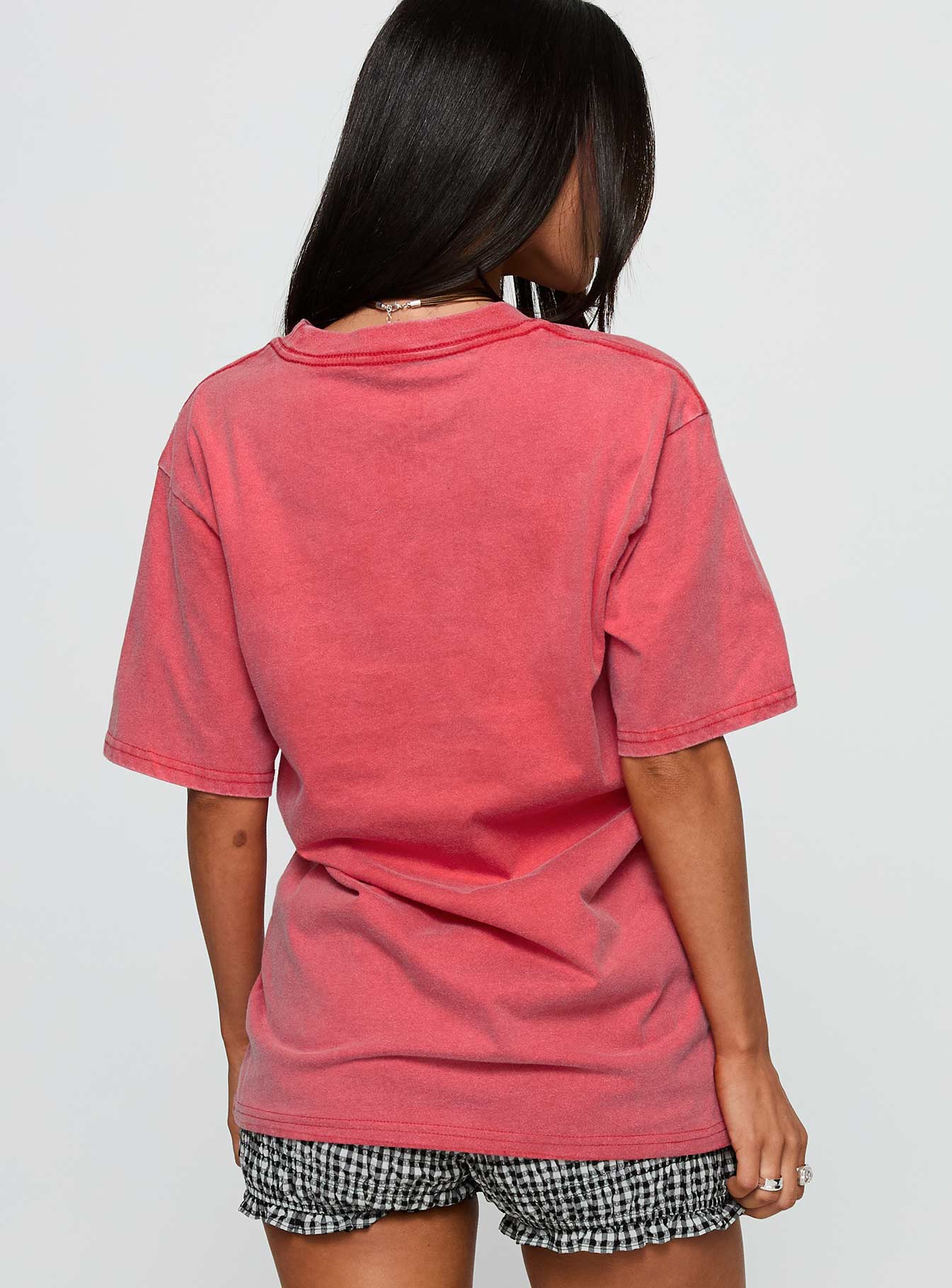 David Bowie Vintage Oversized Graphic Tee Red - Image 5