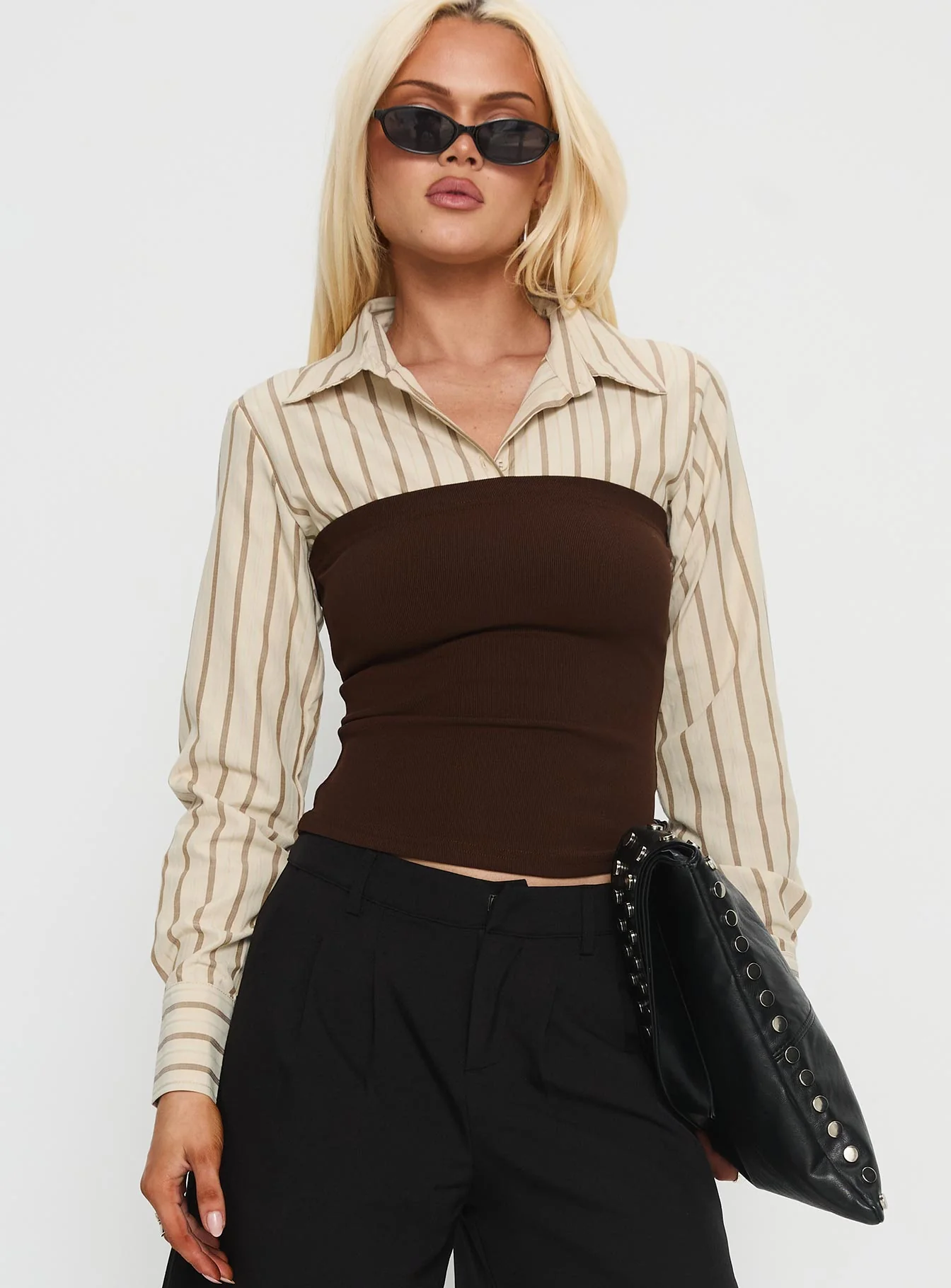 Dawnette Layered Long Sleeve Top Multi - Image 2