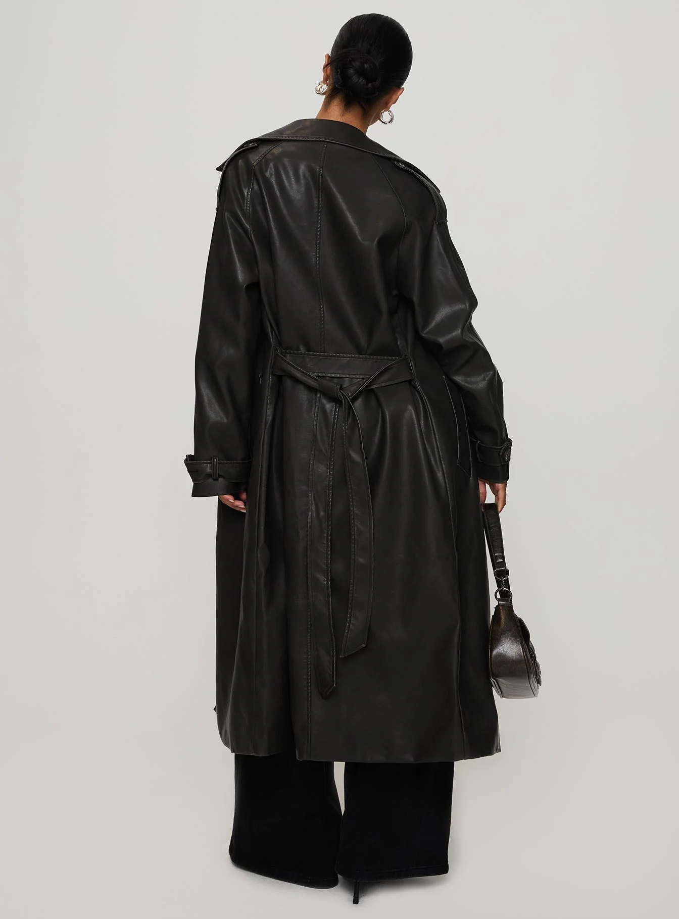 Day To Night Faux Leather Jacket Washed Black - Image 4