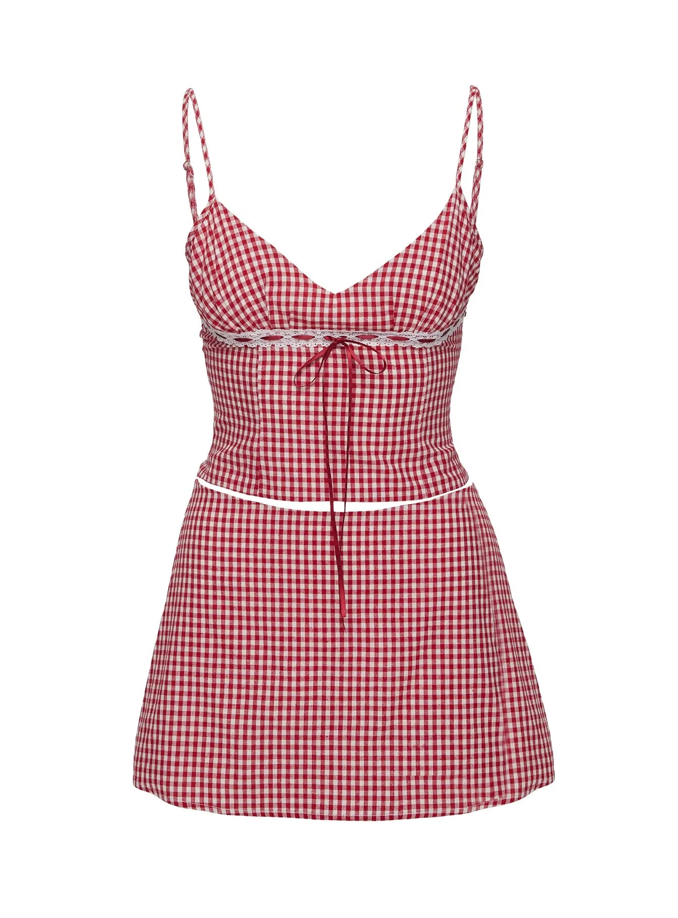 Daydreaming Gingham Set Red / White - Image 5