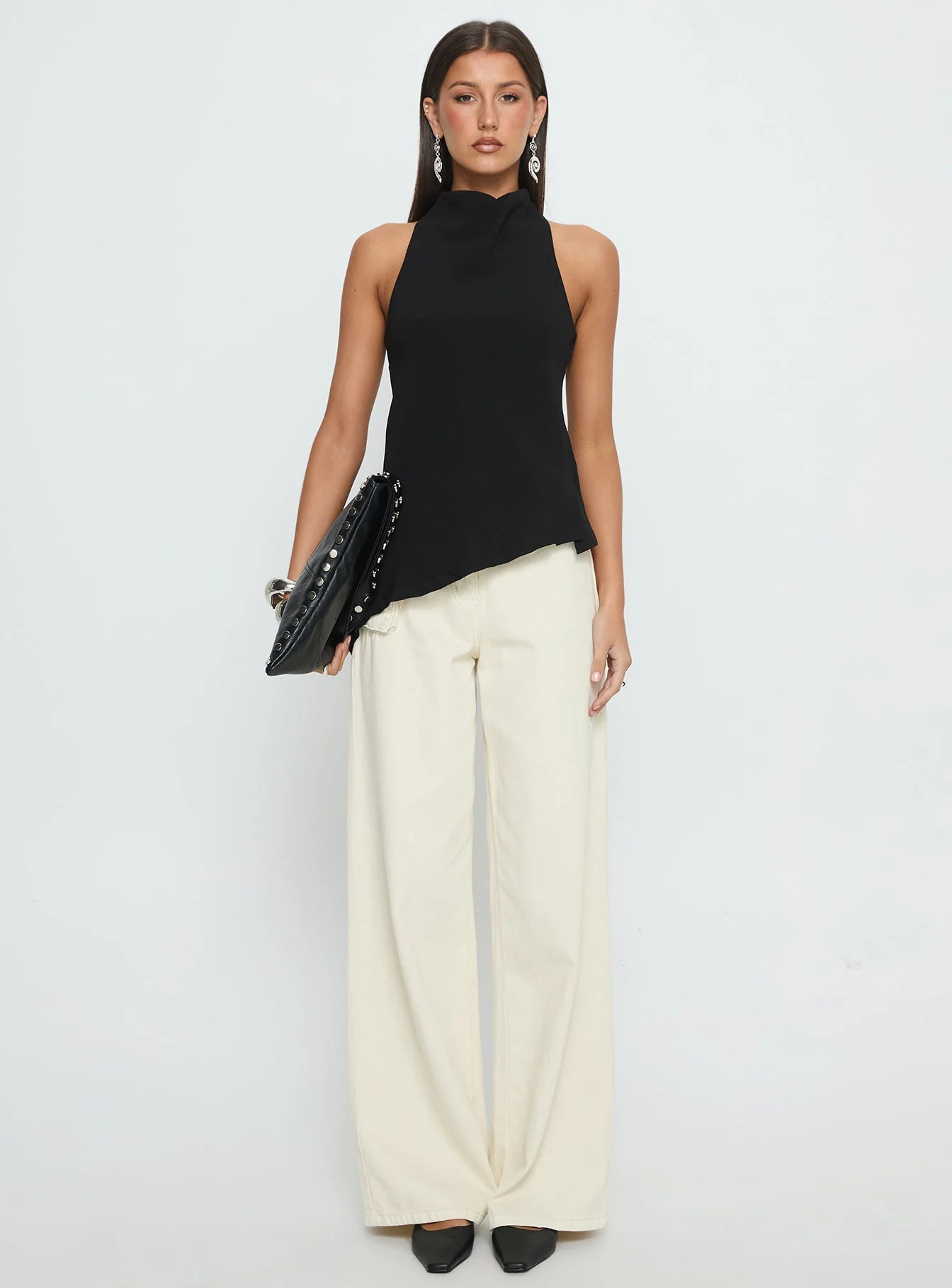 Days Get Dark Asymmetrical Top Black - Image 6