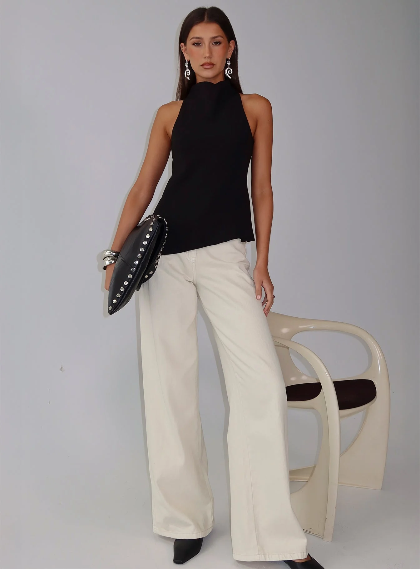 Days Get Dark Asymmetrical Top Black - Image 8