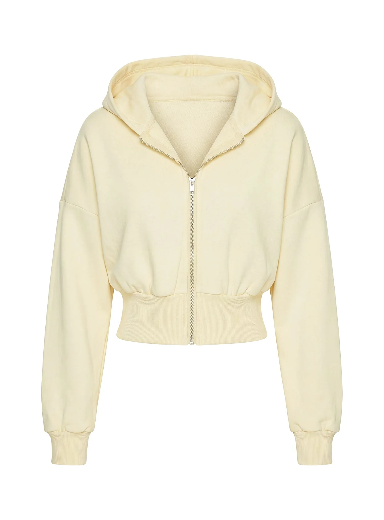 Daytime Cropped Blouson Hoodie Buttercream - Image 8