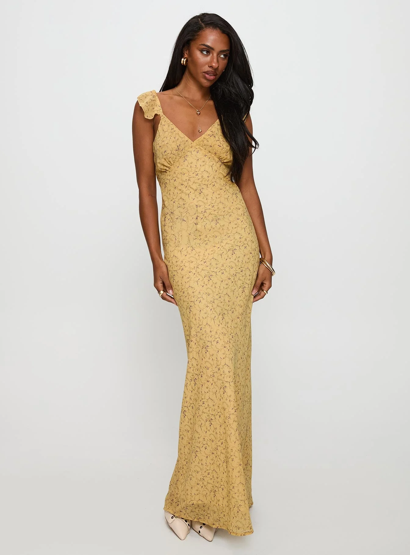 Dearlie Frill Maxi Dress Multi - Image 3
