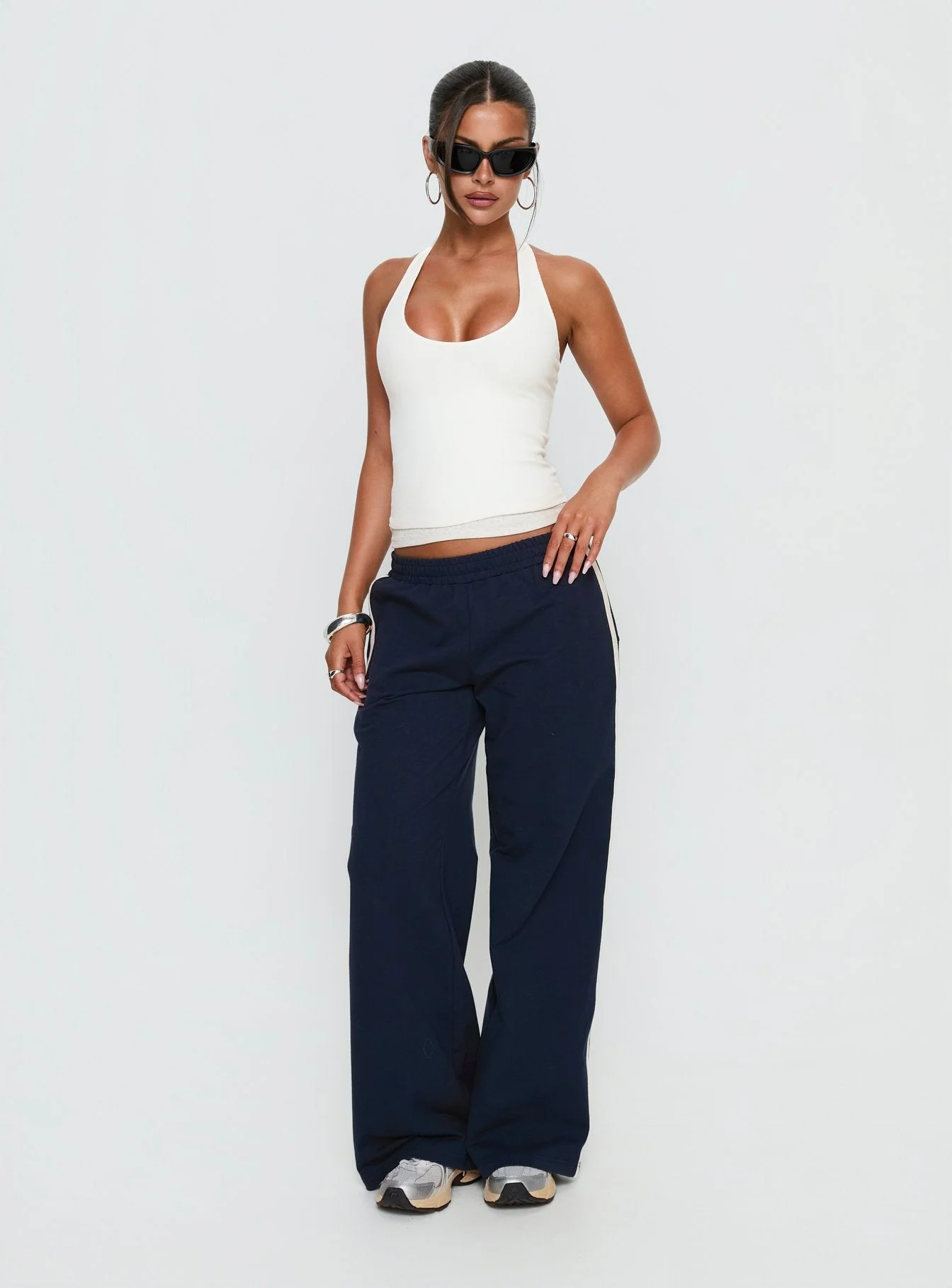 Debee Layered Halter Top White / Grey - Image 3
