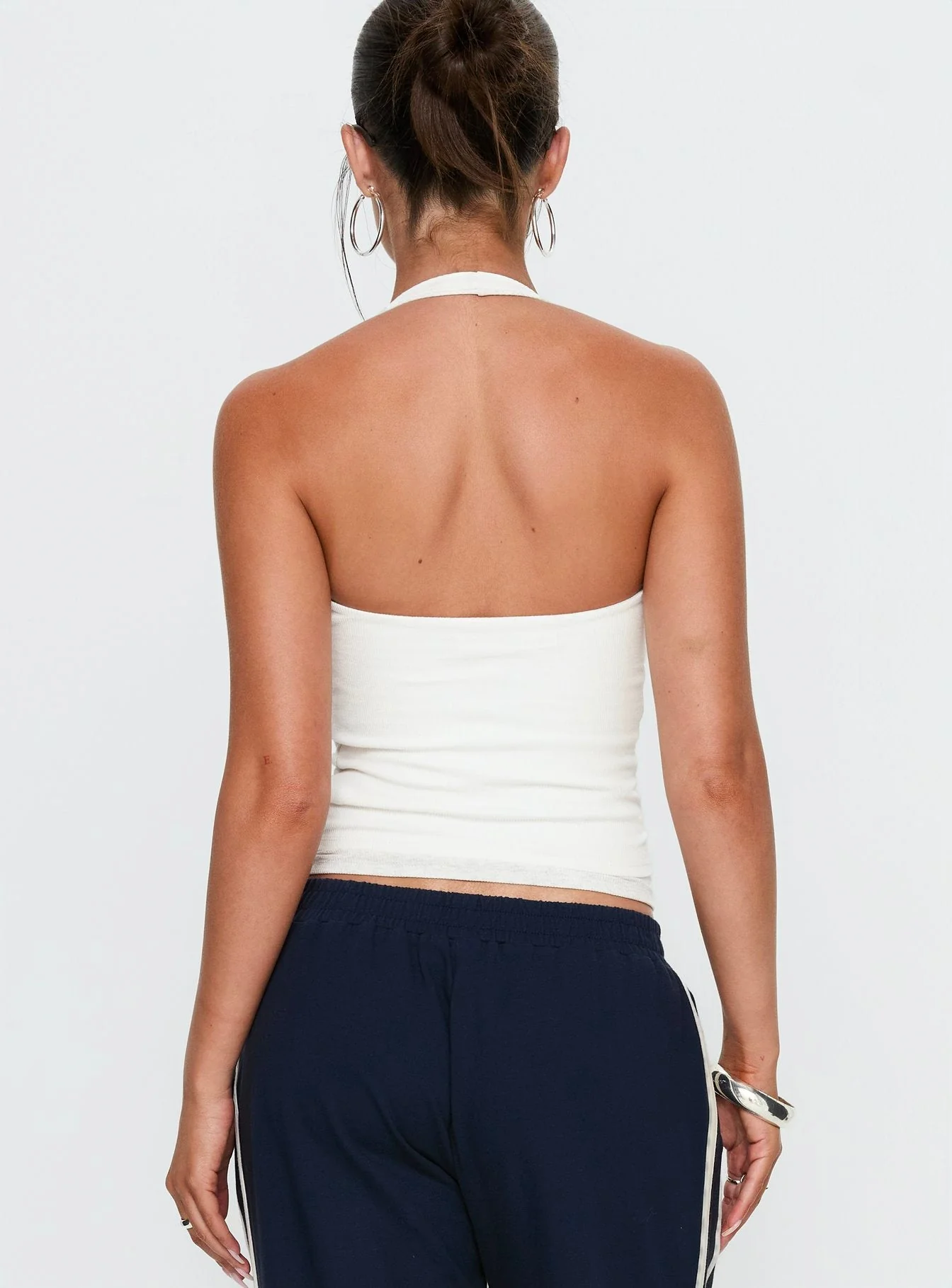 Debee Layered Halter Top White / Grey - Image 5