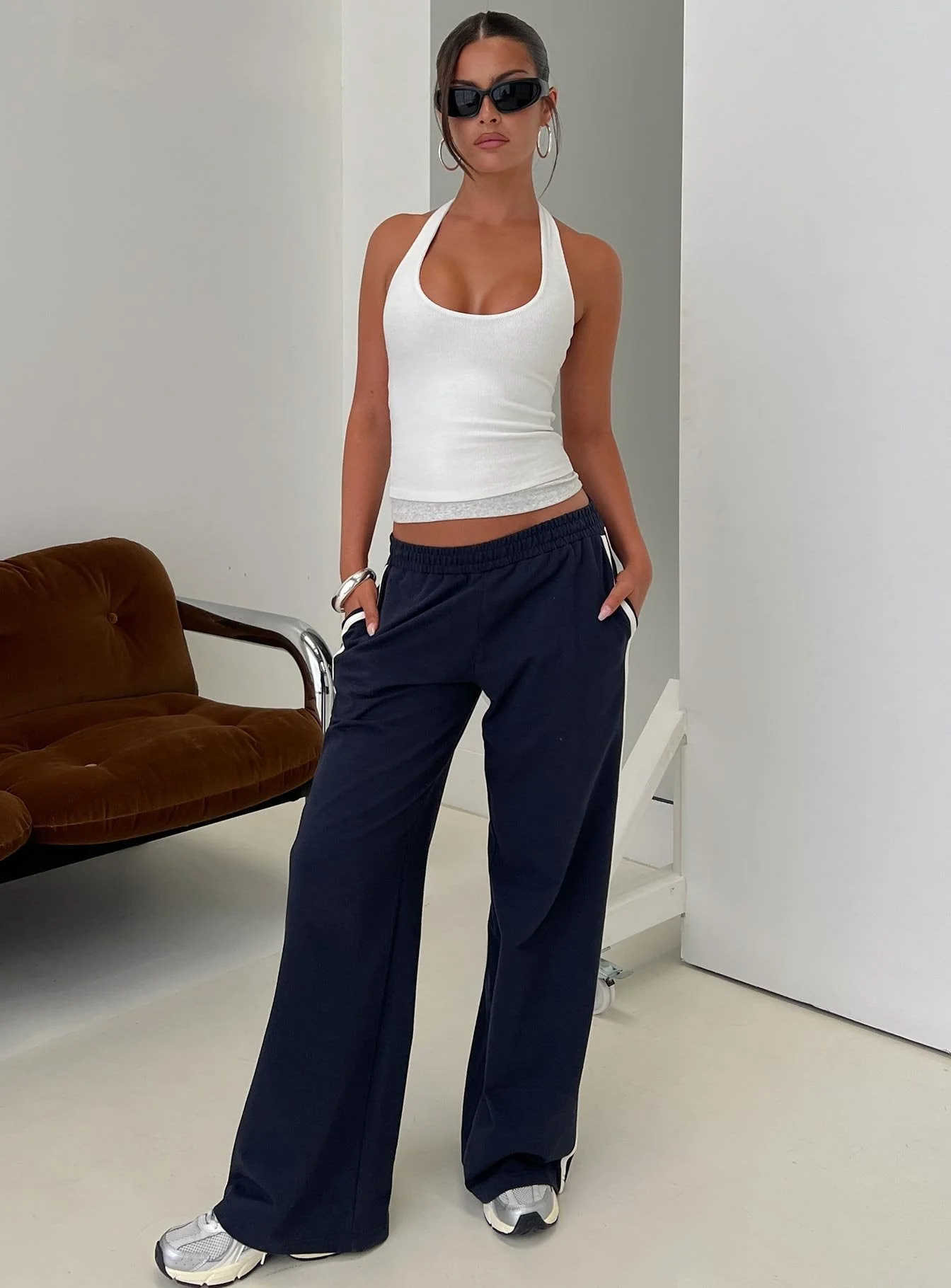 Debee Layered Halter Top White / Grey - Image 8