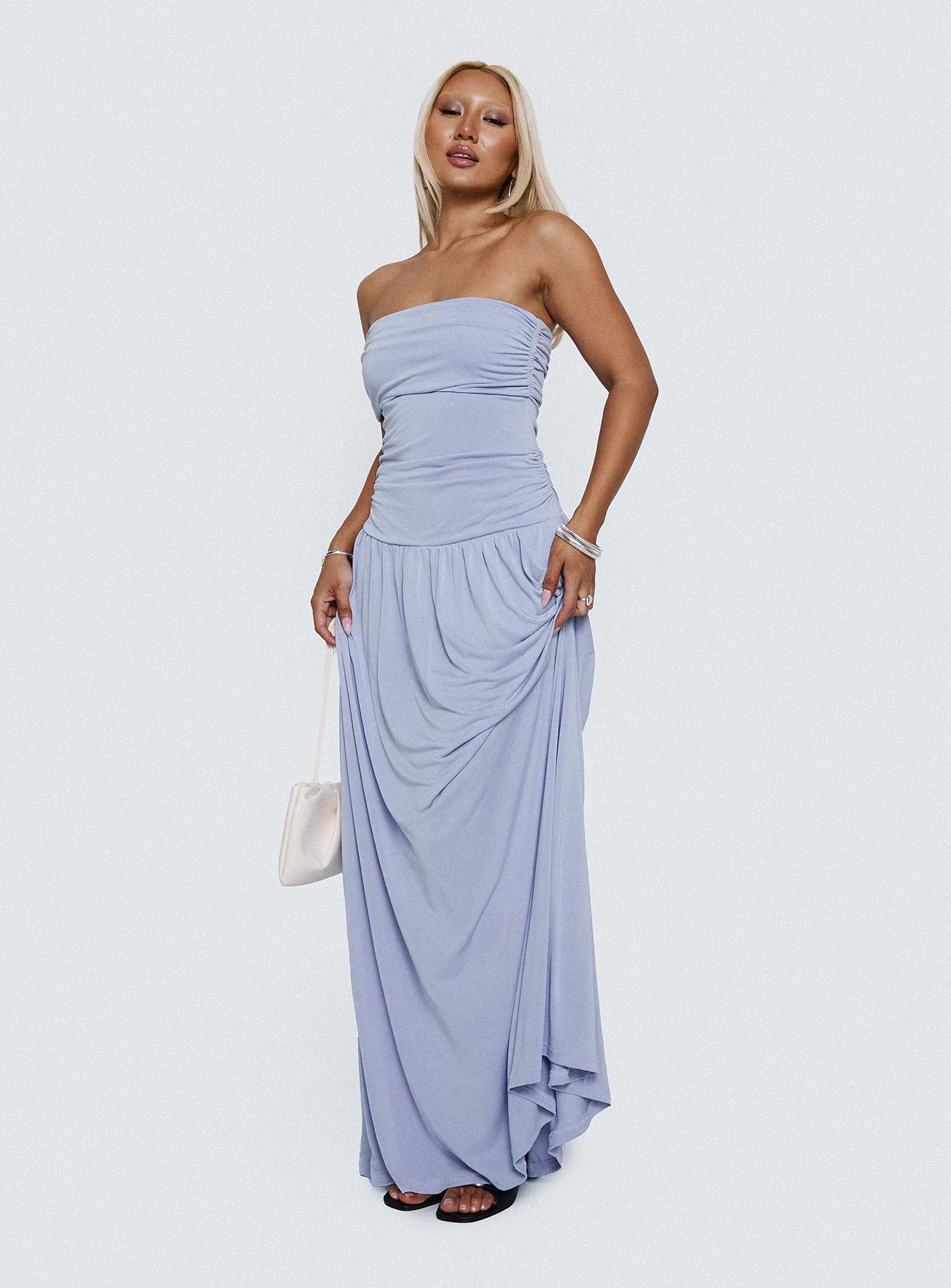 Decadence Strapless Maxi Dress Lilac - Image 8