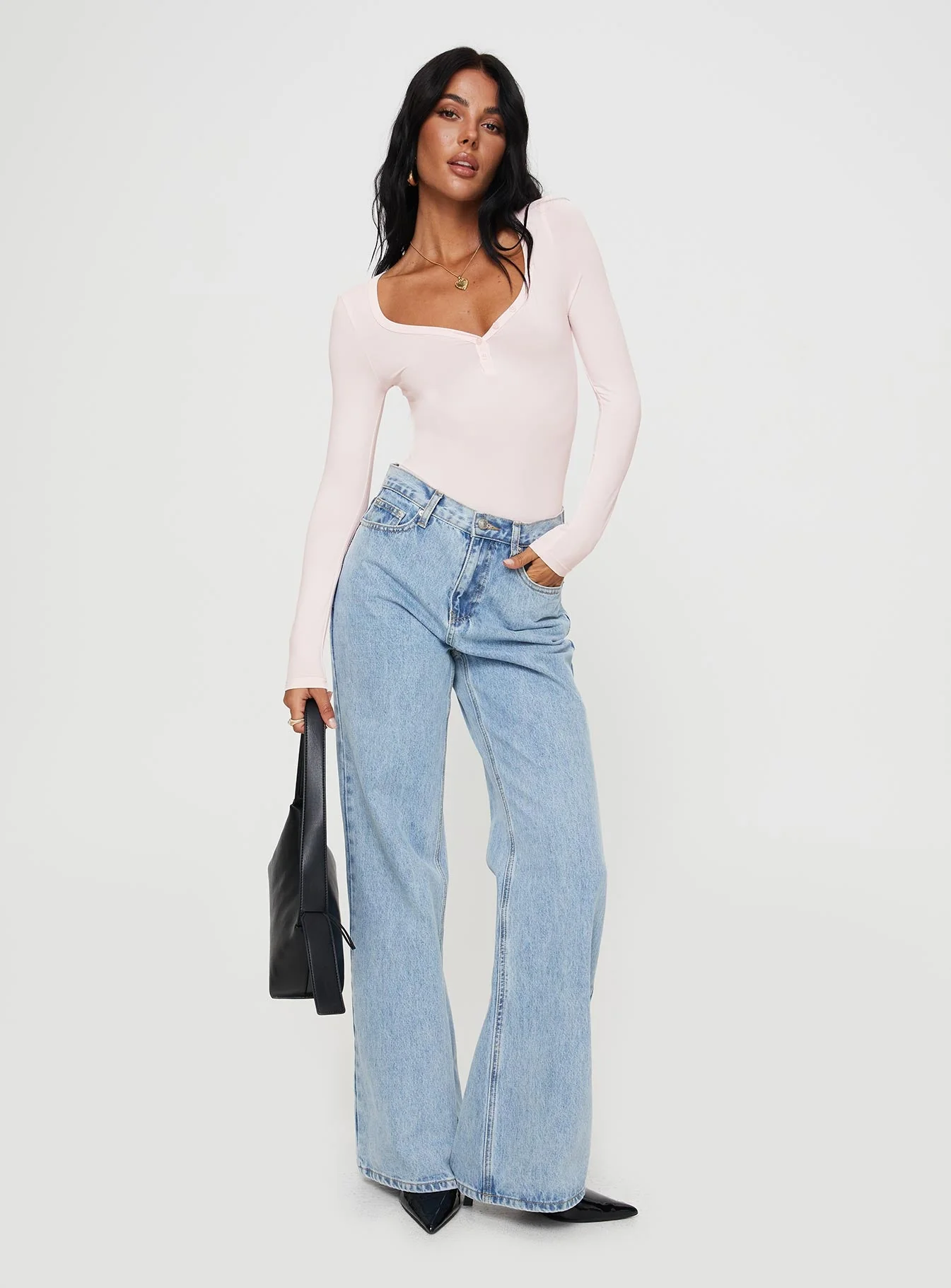 Delgado Long Sleeve Bodysuit Pink - Image 2