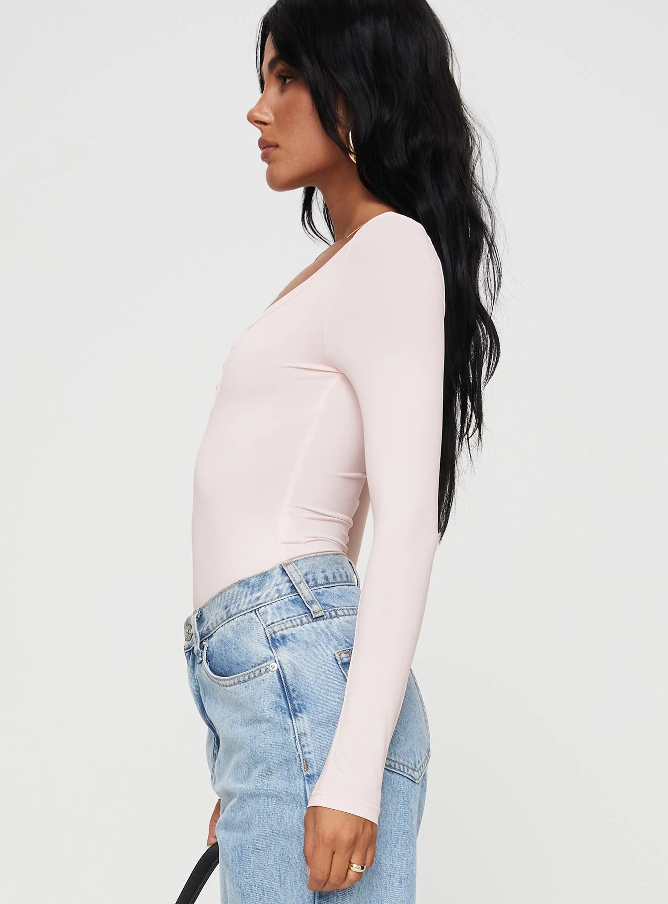 Delgado Long Sleeve Bodysuit Pink - Image 3
