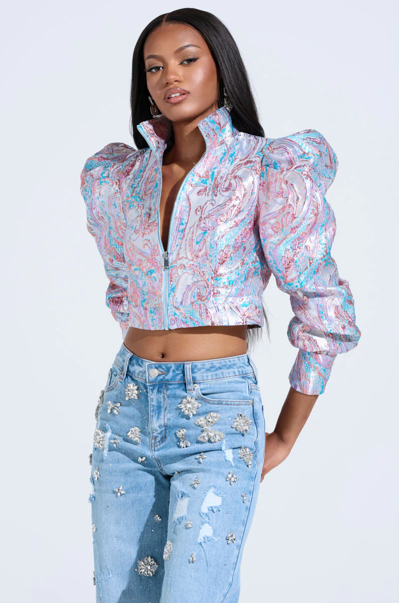 DELILAH PUFF SHOULDER BOMBER - Image 2