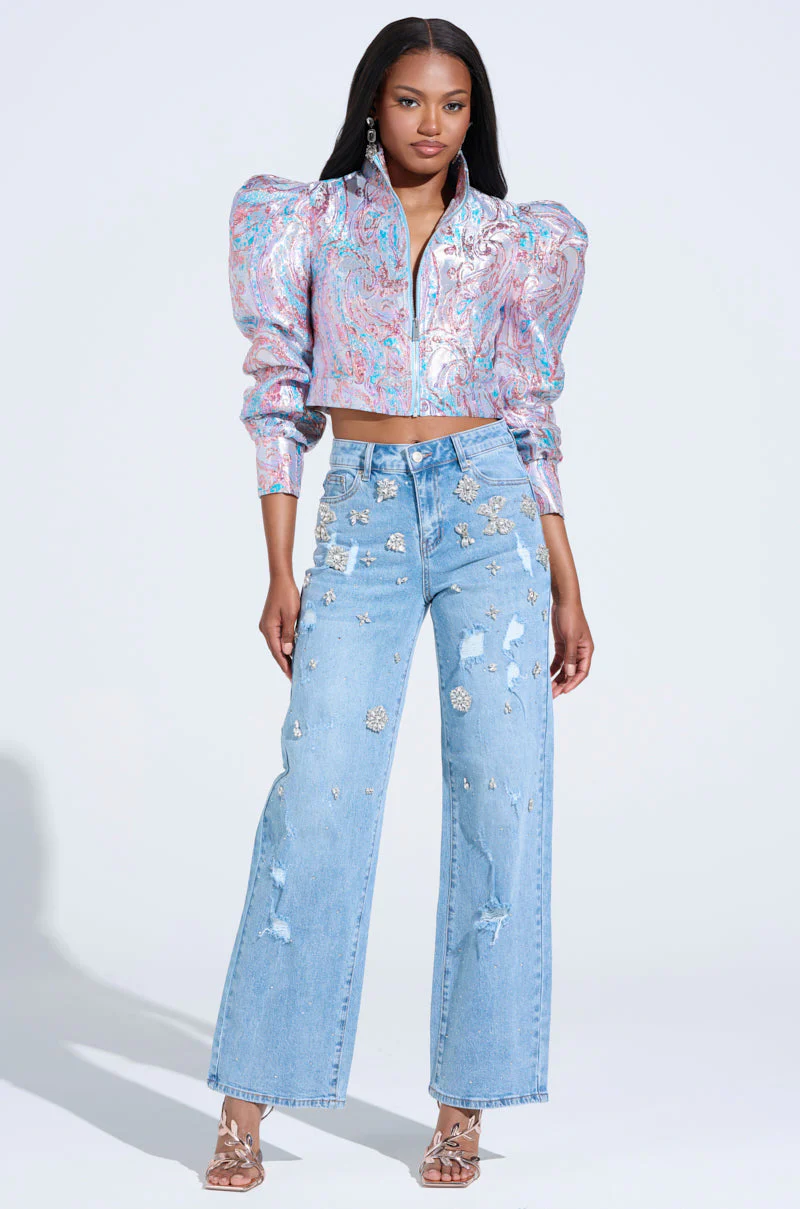 DELILAH PUFF SHOULDER BOMBER - Image 5
