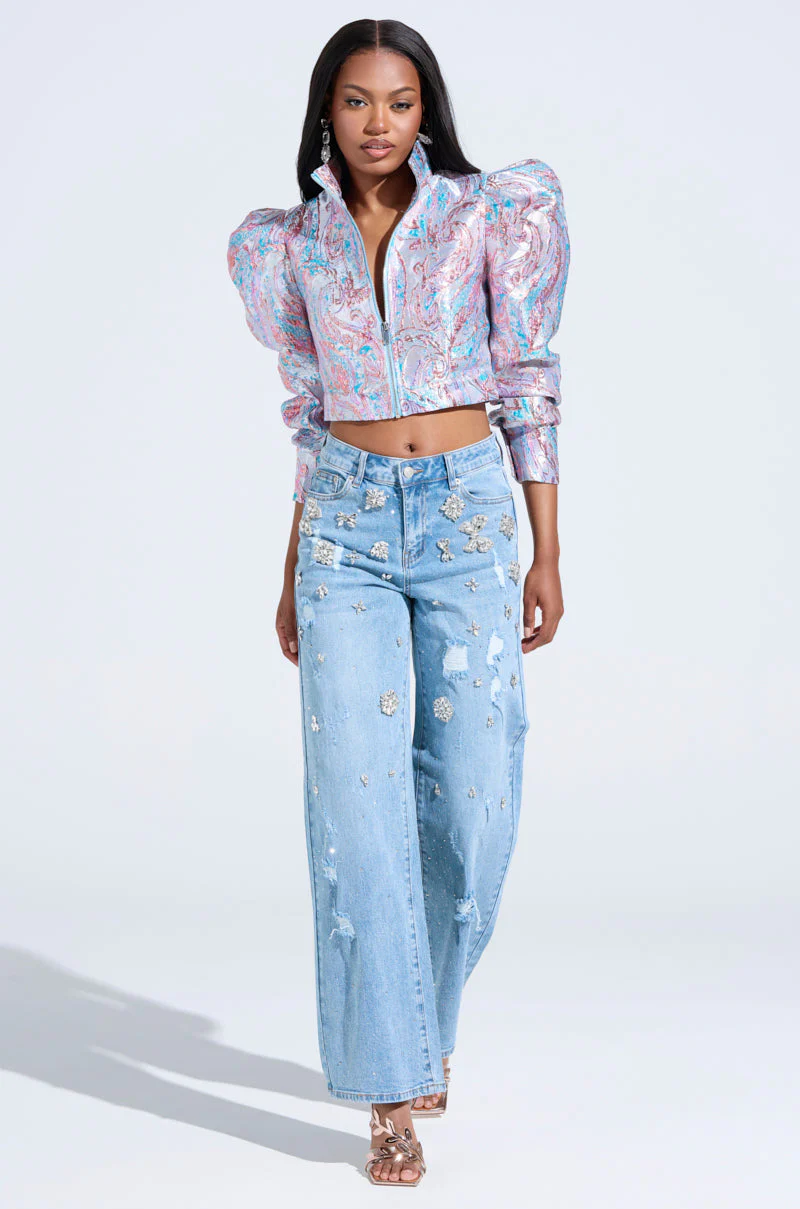 DELILAH PUFF SHOULDER BOMBER - Image 6