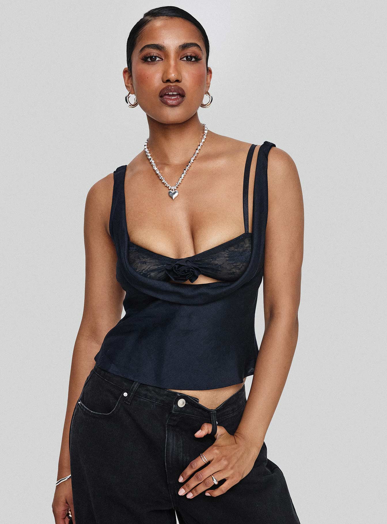 Delilah Top Navy - Image 8