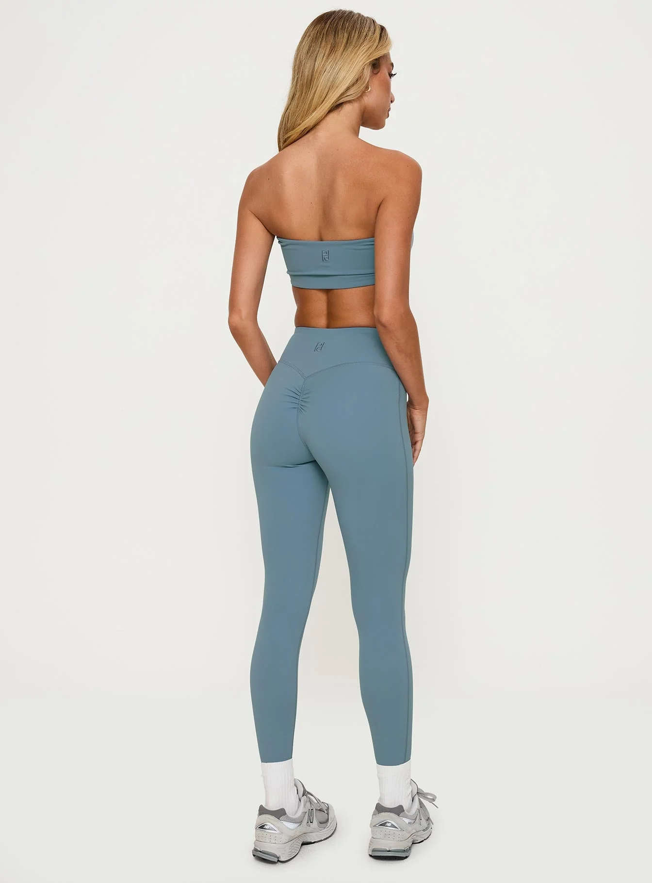 Dellah Ruched Back Leggings Blue - Image 5