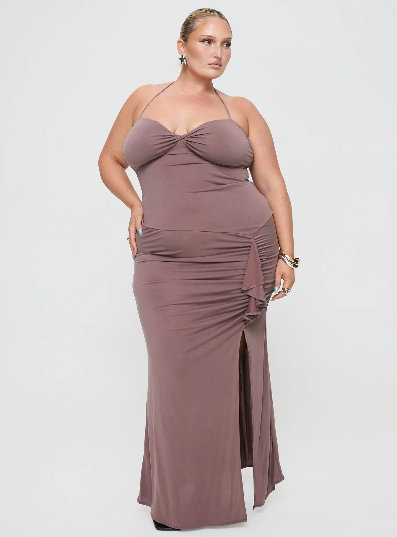 Destinations Maxi Dress Mauve Curve - Image 2